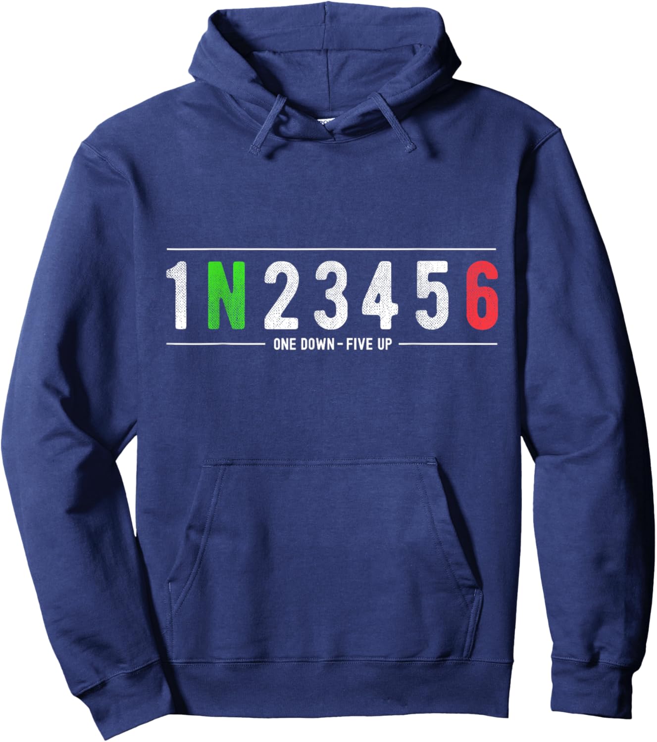 1N23456 Motorcycle Shift Biker Funny Motorcycle Biker Hoodie - Hoodie | Navy