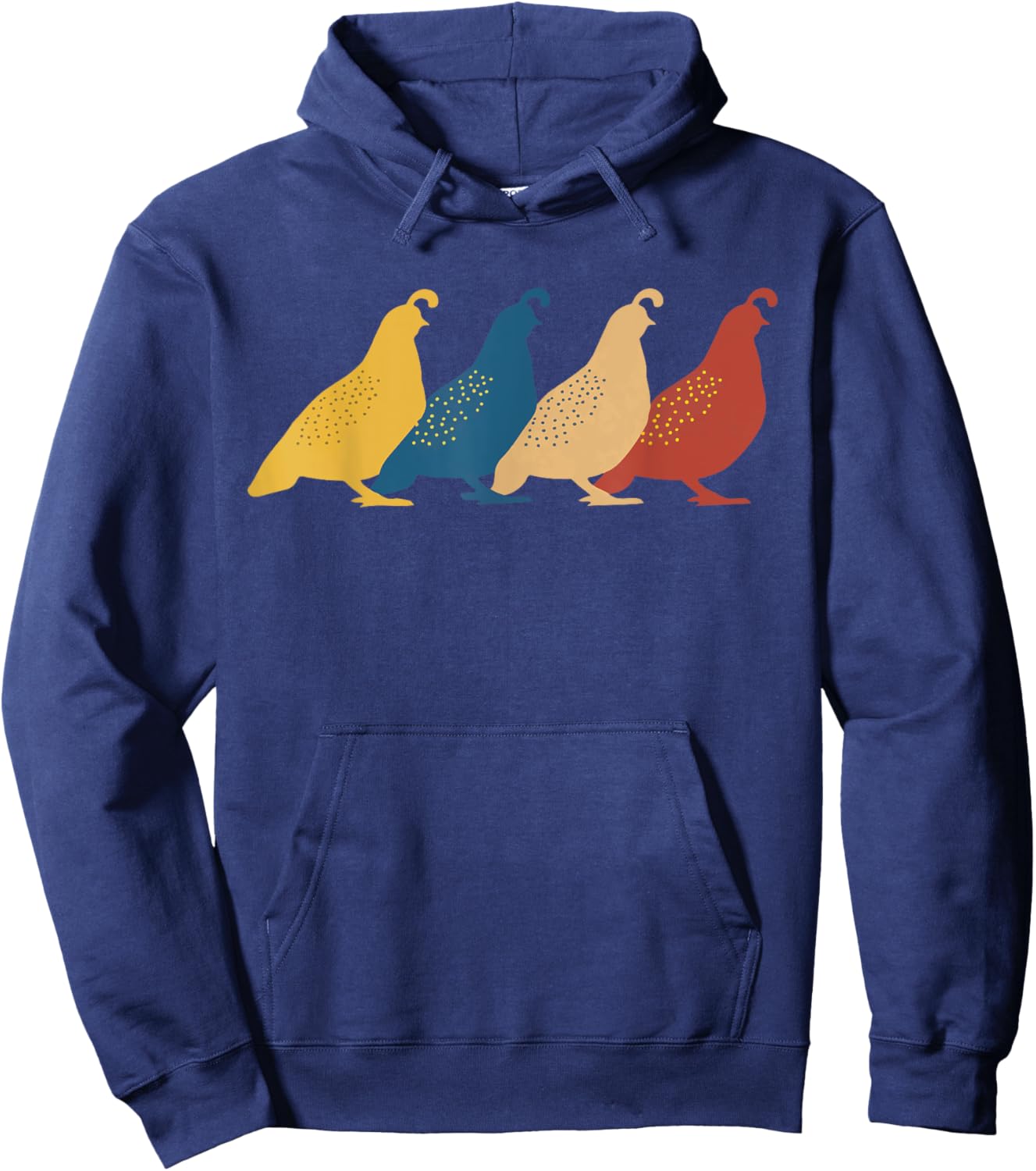 Quail Retro Bird Quails Animal Hoodie - Hoodie | Navy