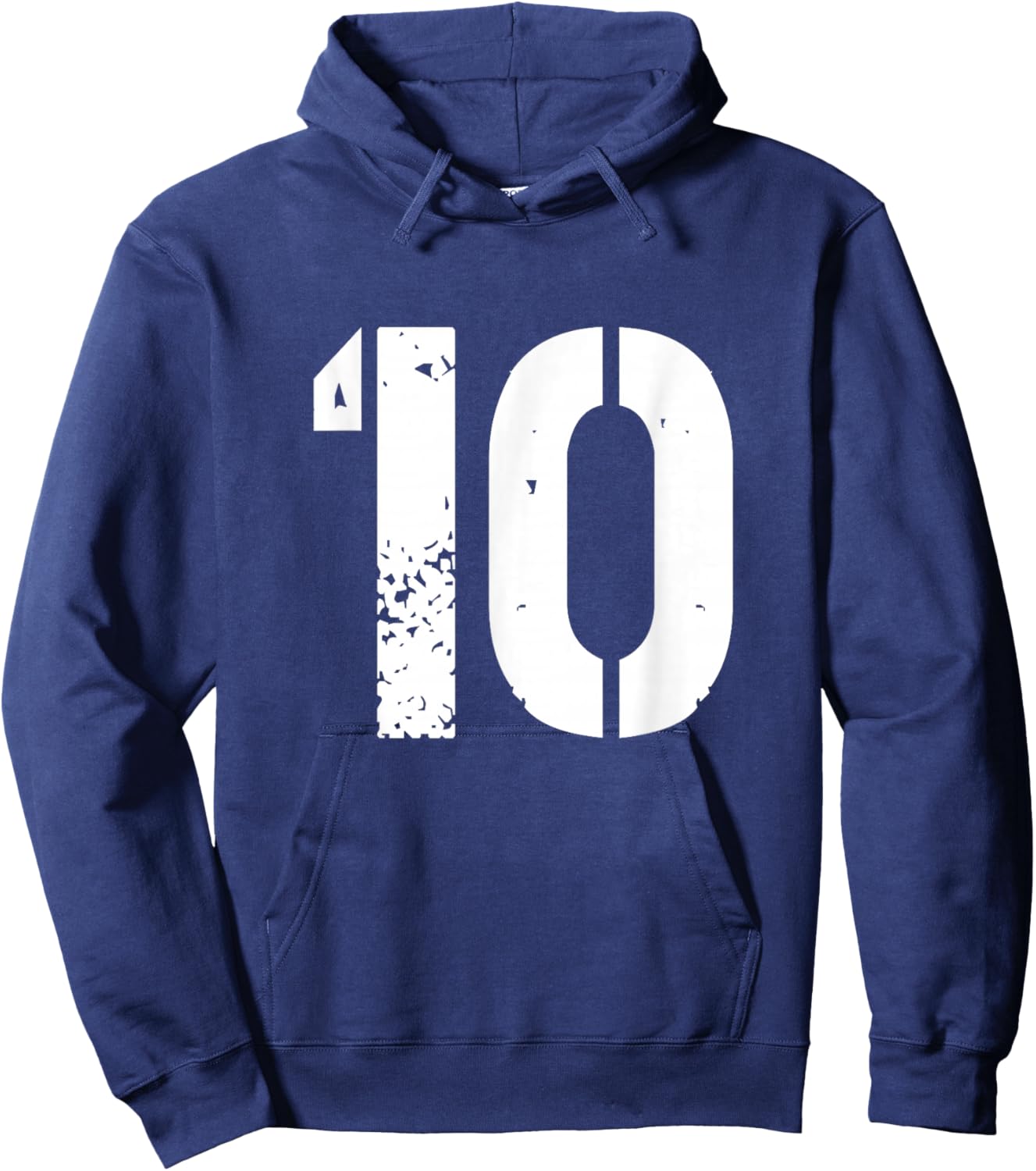 Uniform Numbered Jersey Designs for Sports Fans - Number 10 Varsity Team - 10th Birthday & Ten Years Old Hoodie - Hoodie | Navy
