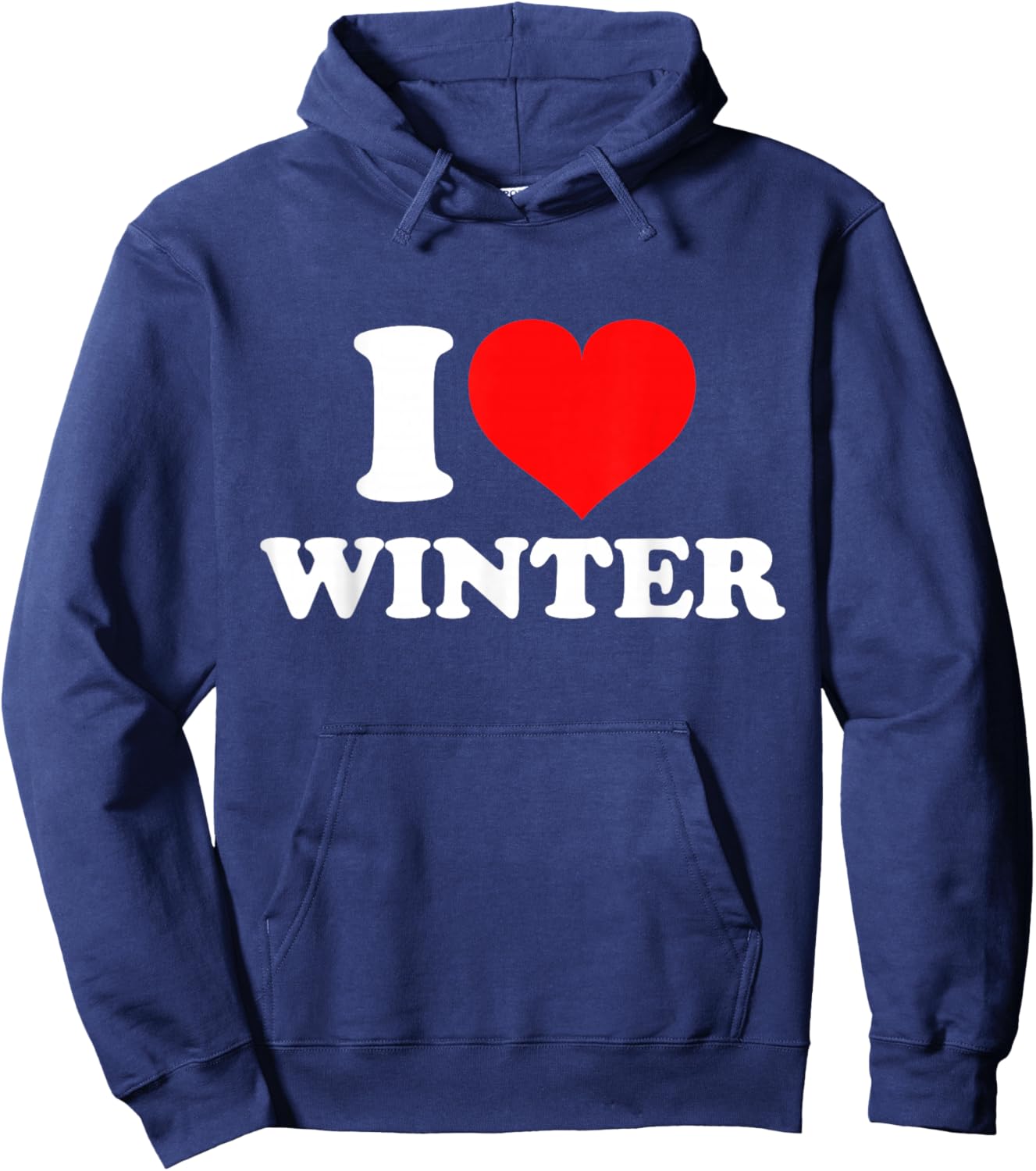 I Love Winter Hoodie - Hoodie | Navy