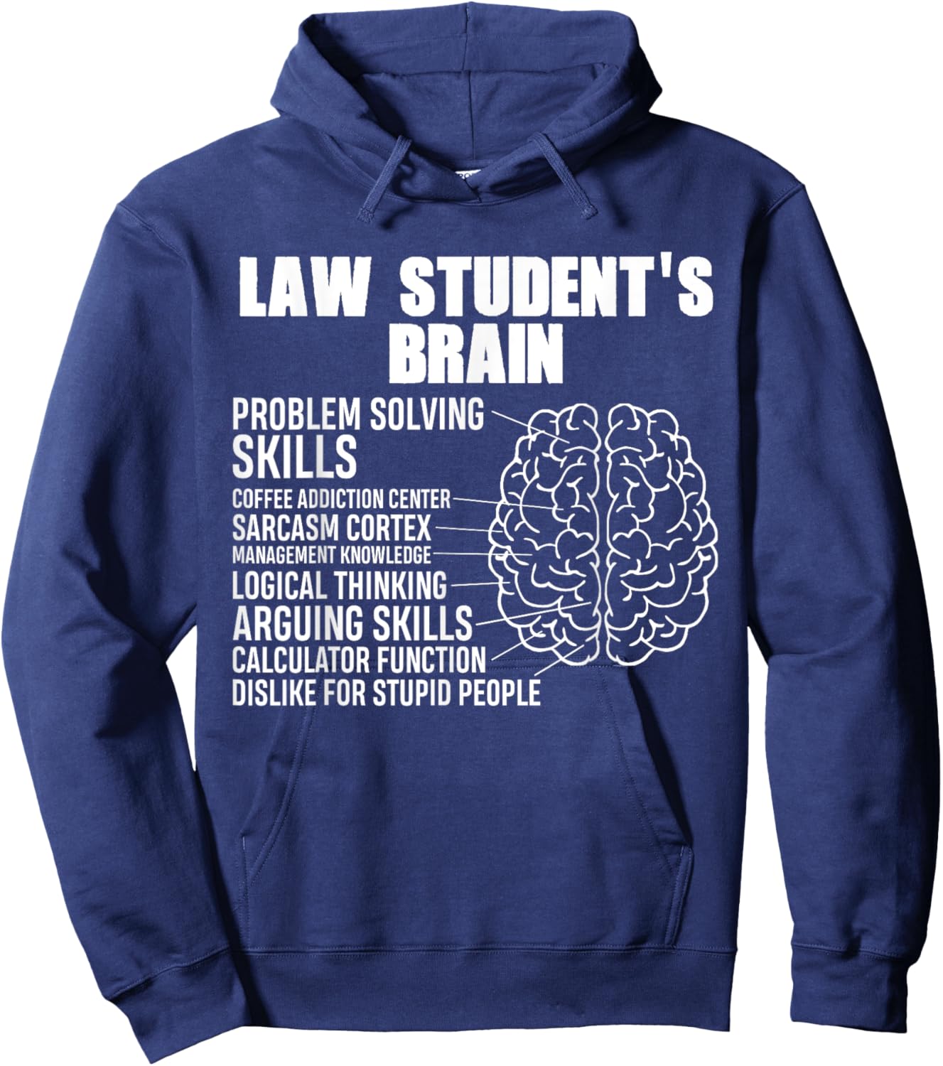 Funny Law Students Saying, Lawyer gift, Study, Law Student Hoodie - Hoodie | Navy