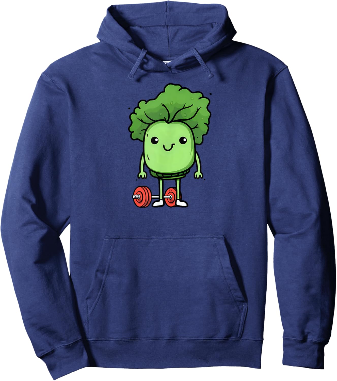 Kale As A Bodybuilder Design Vegan Athlete Hoodie - Hoodie | Navy