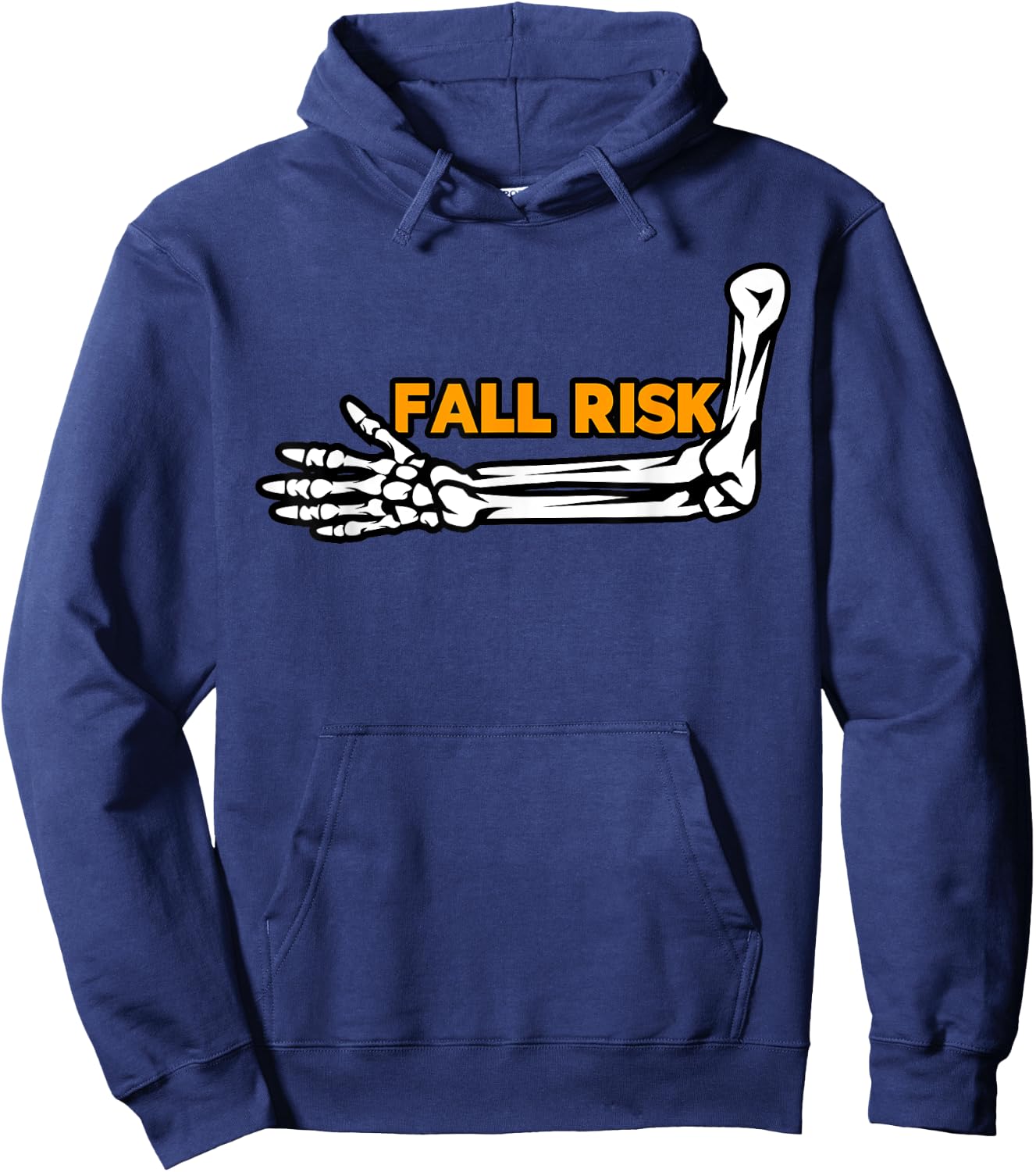 Fall Risk Funny Mountain Bike Hoodie - Hoodie | Navy