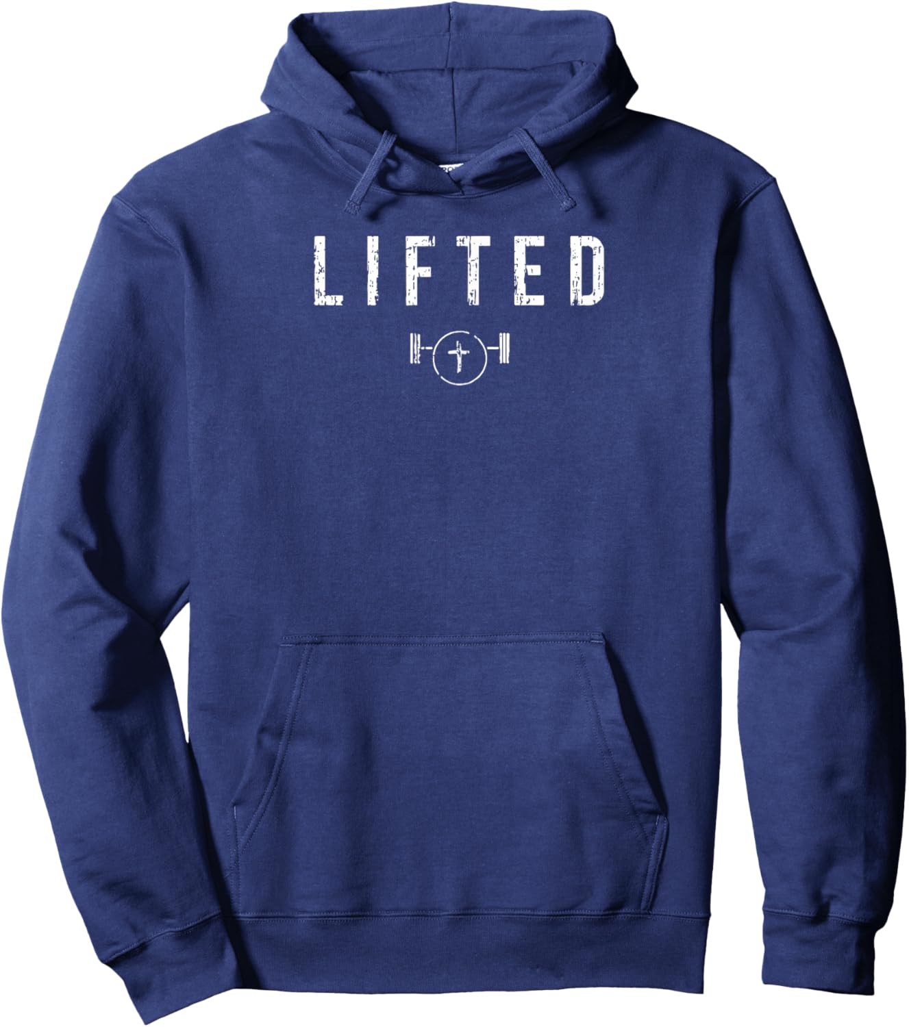 Lifted Fitness Gym Workout Jesus Christian Belief Hoodie - Hoodie | Navy