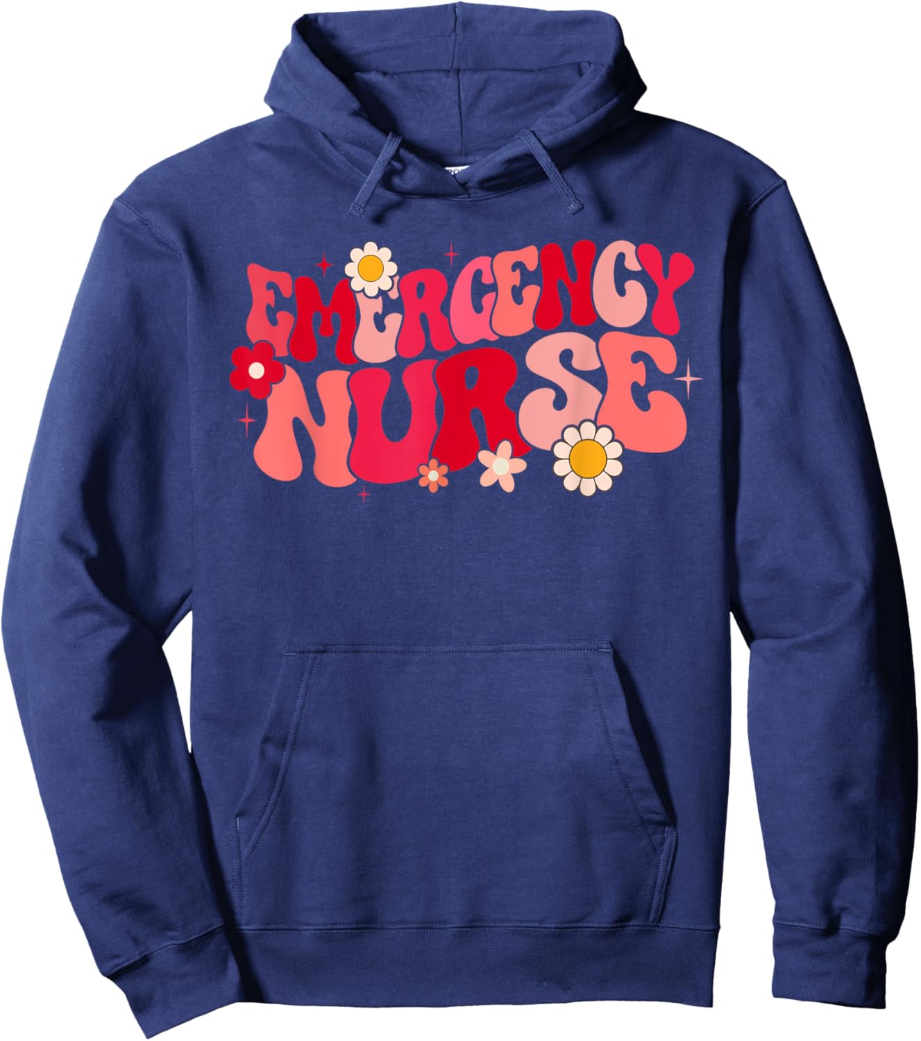 groovy ER Nurse Emergency Nurse School women nursing Room Hoodie - Hoodie | Navy