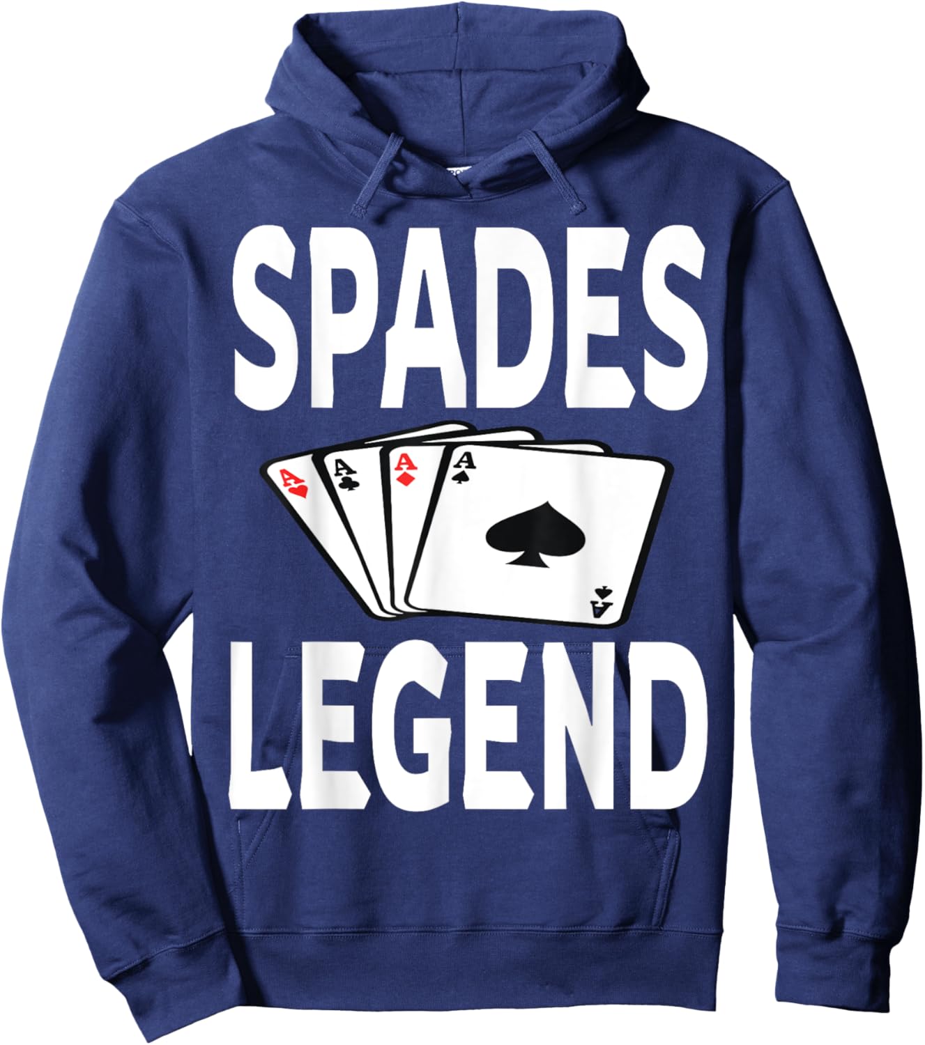 Funny Spades Legend Card Game Winner Winning Humor Hoodie - Hoodie | Navy