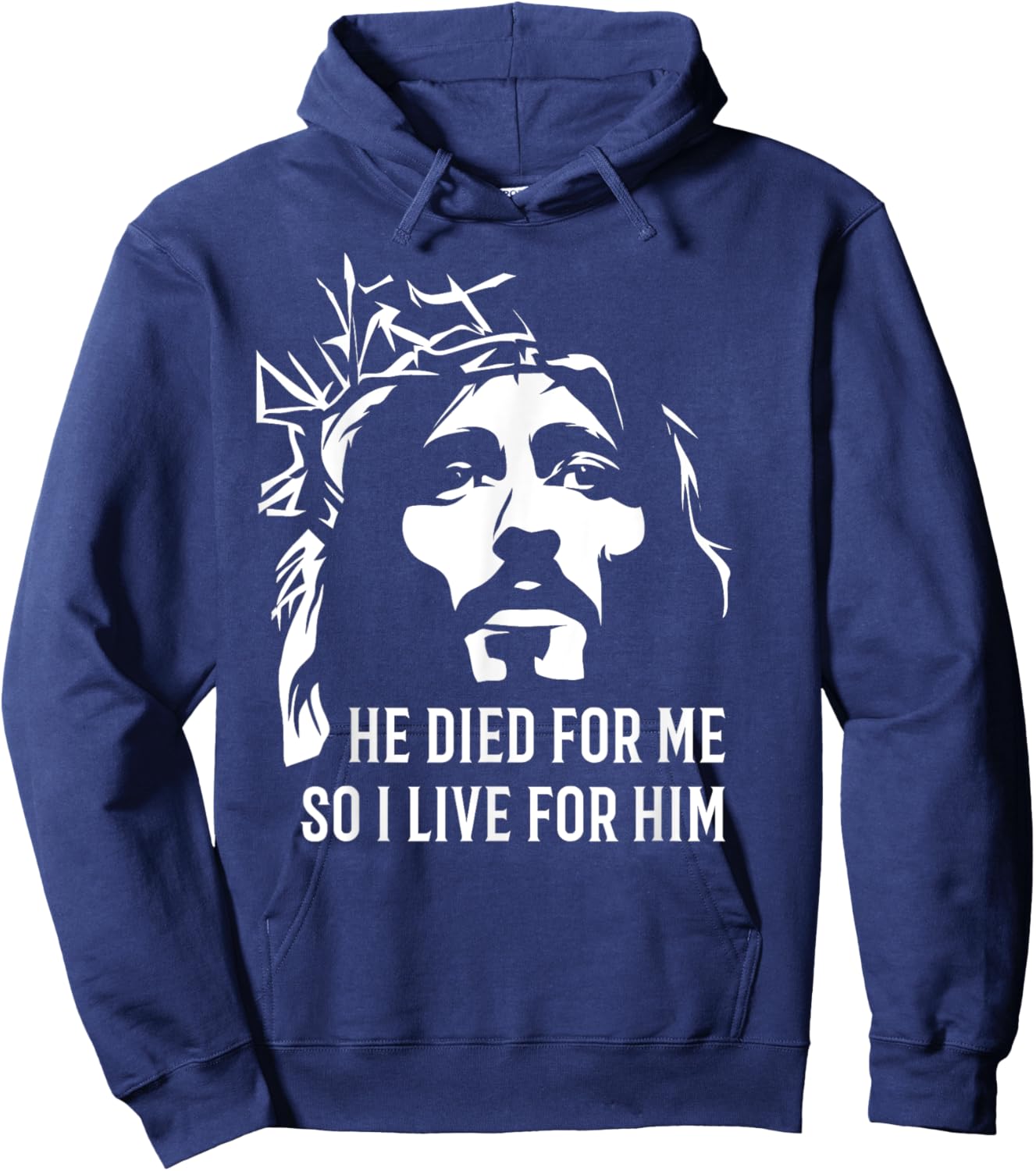 He died for me so I live Christian Easter Hoodie - Hoodie | Navy