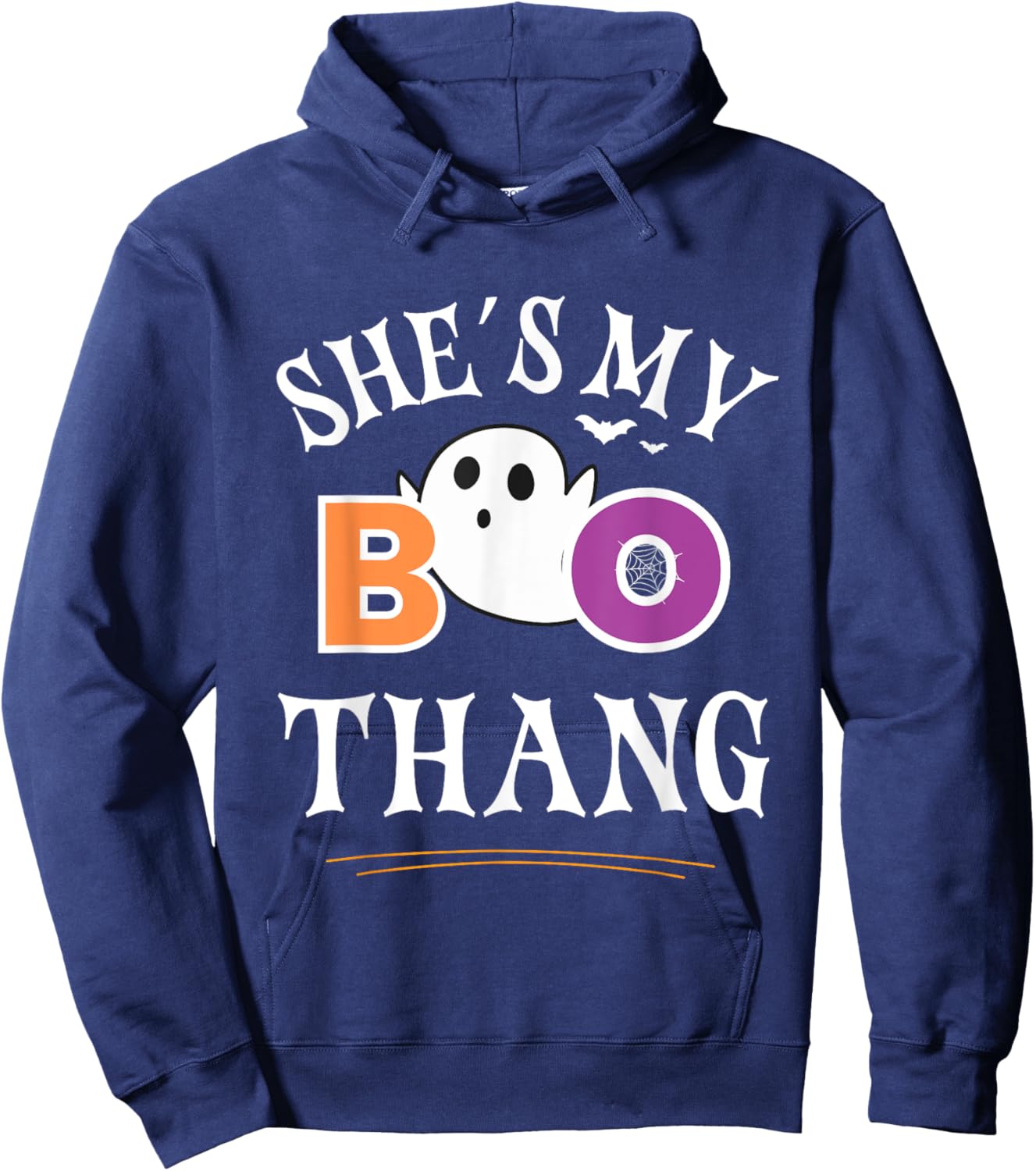 She's My Boo Thang Funny Ghost Couples Halloween Costume Hoodie - Hoodie | Navy