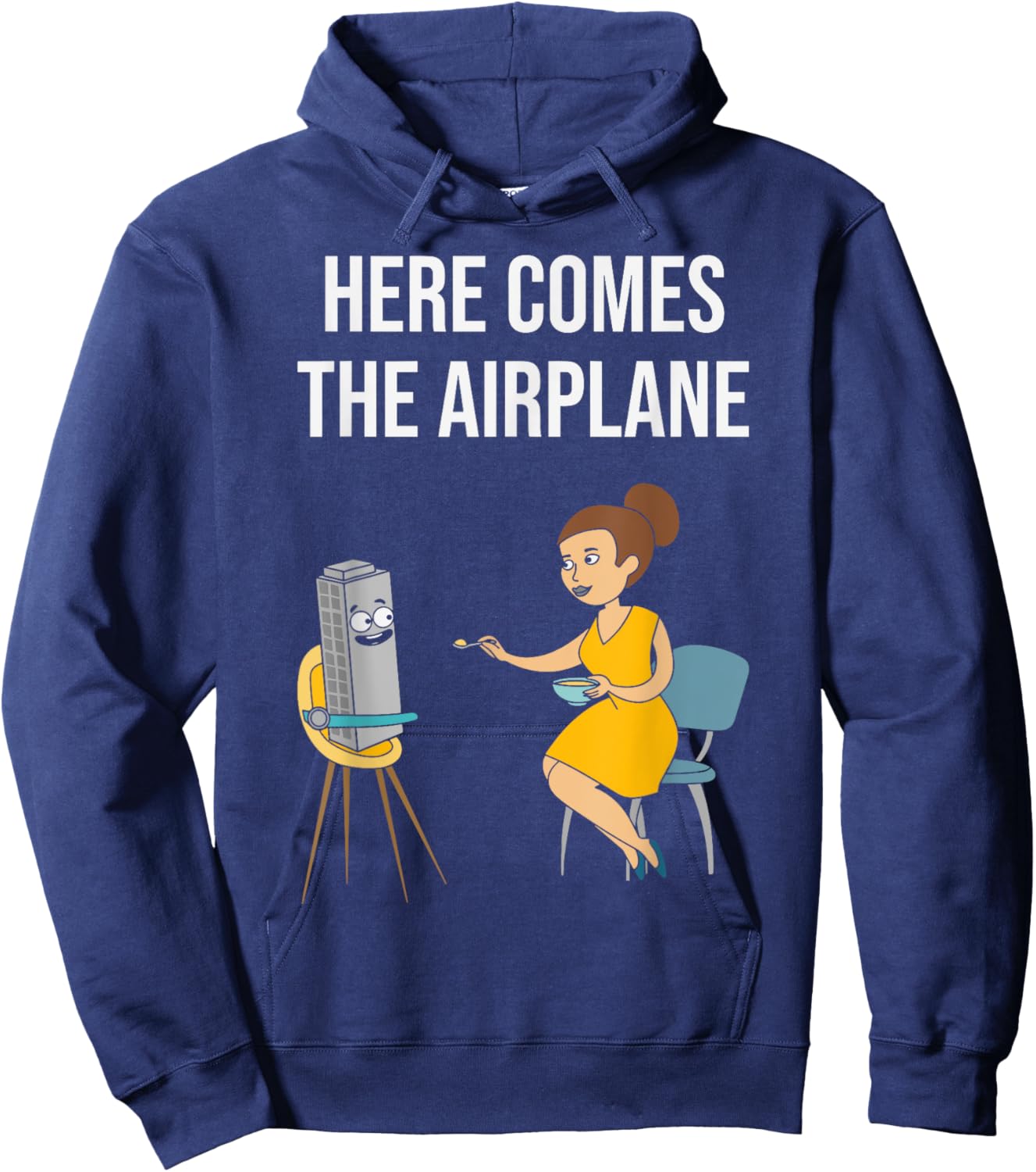 Here Comes The Airplane Hoodie - Hoodie | Navy