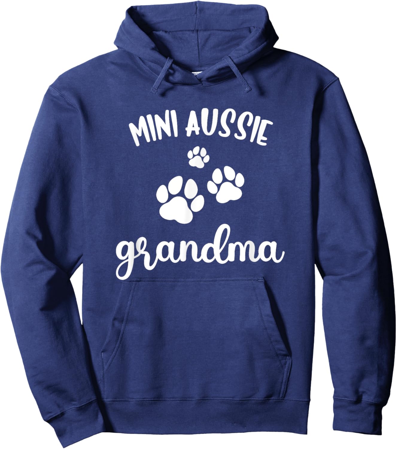 Mini Aussie Grandma Cute Dog Miniature Australian Shepherd Hoodie - Hoodie | Navy