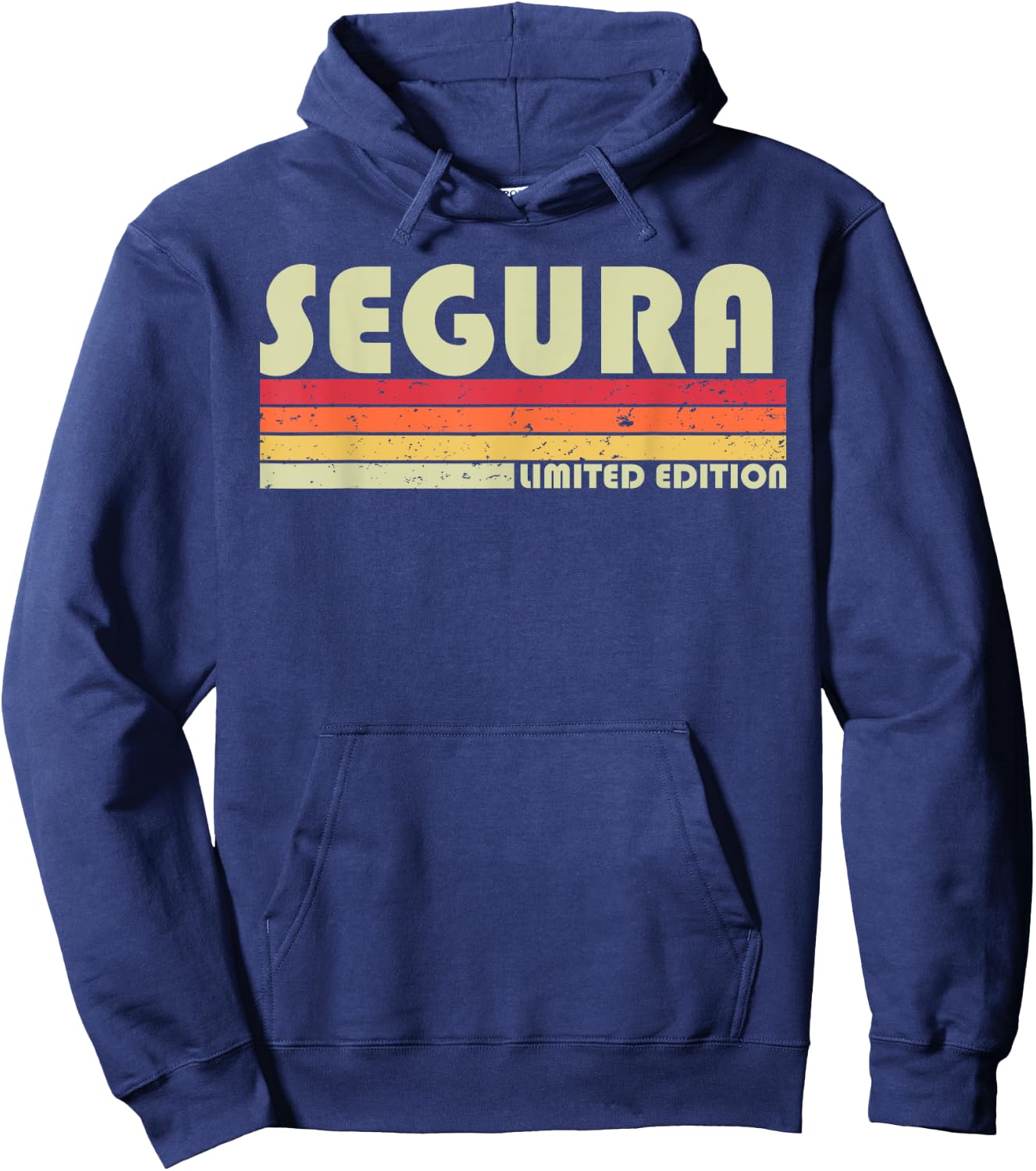 SEGURA Surname Funny Retro Vintage 80s 90s Birthday Reunion Hoodie - Hoodie | Navy