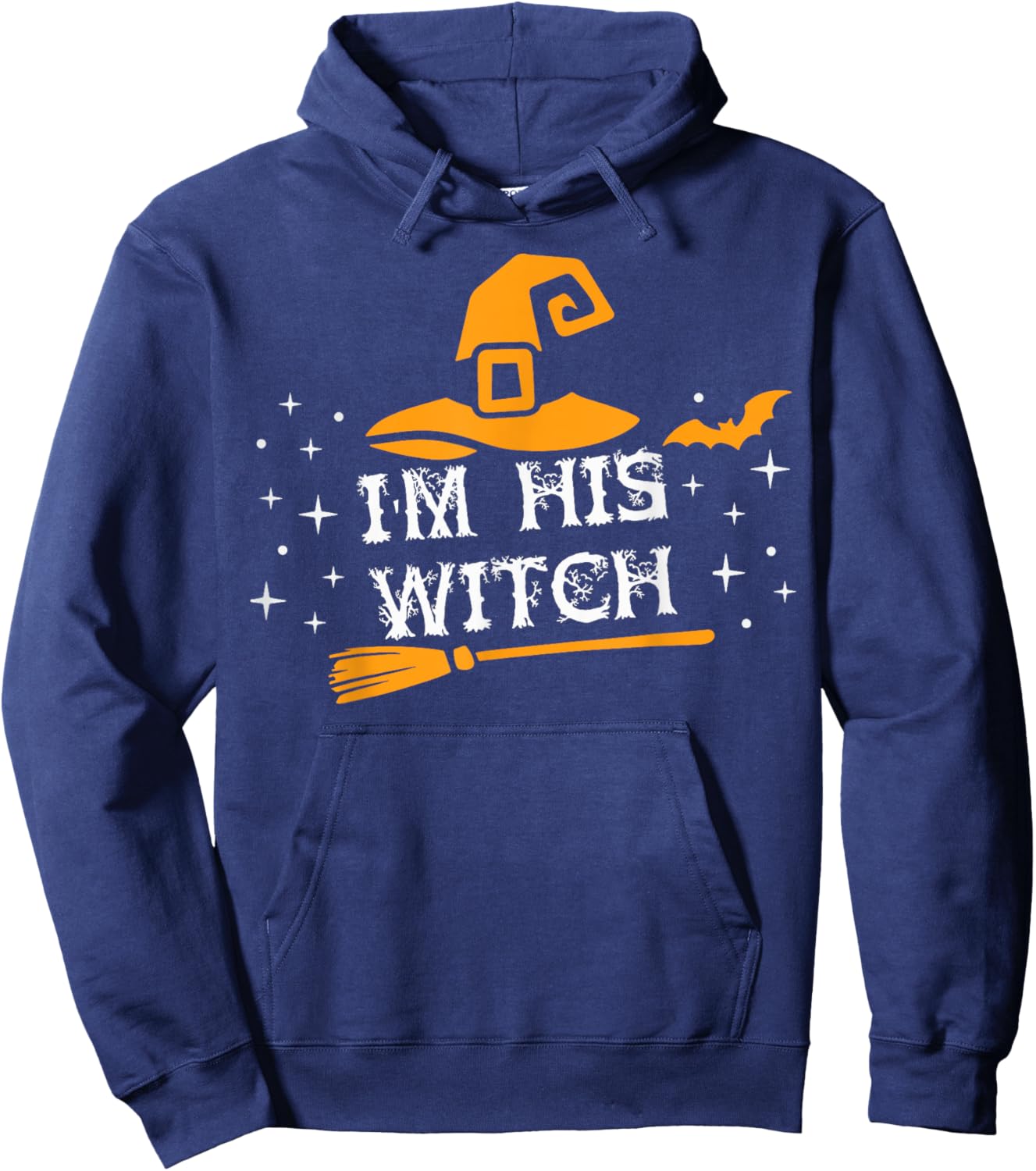 I'm His Witch Matching Couples Halloween Costume For Couples Hoodie - Hoodie | Navy