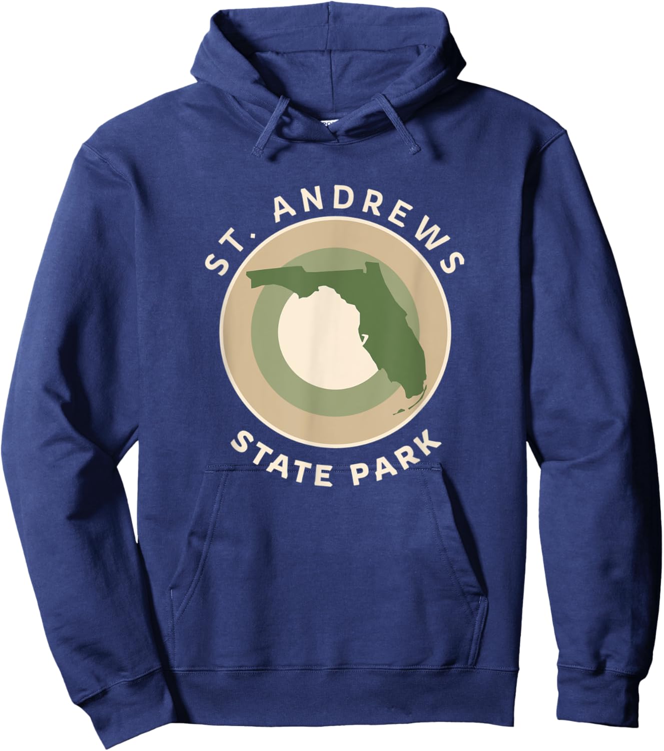 St Andrews State Park Florida FL Bullseye Trip Souvenir Hoodie - Hoodie | Navy