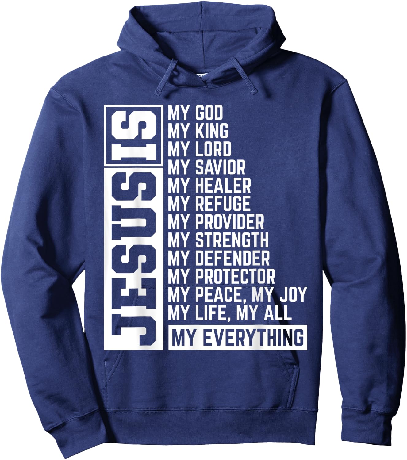Faith Cross Christian Religious Jesus Lord Gift Jesus Hoodie - Hoodie | Navy