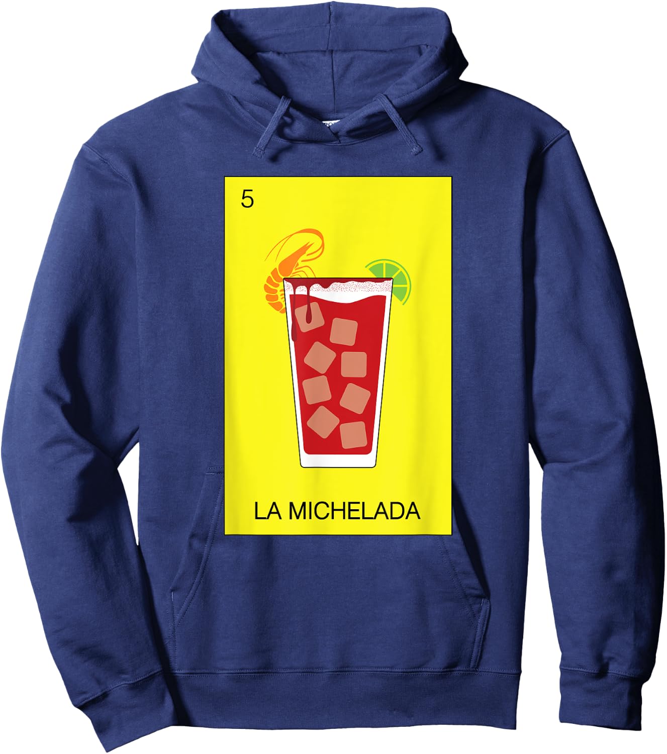 Michelada Beer Cerveza Mexicana Camaron Spicy Shrimp Botana Hoodie - Hoodie | Navy