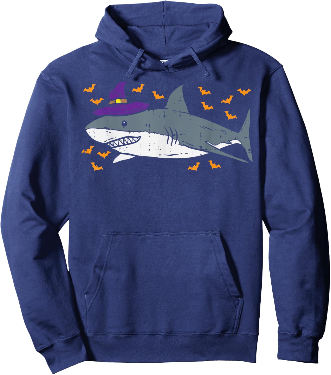Shark Witch Funny Animal Halloween Men Women Kids Gift Hoodie - Hoodie | Navy
