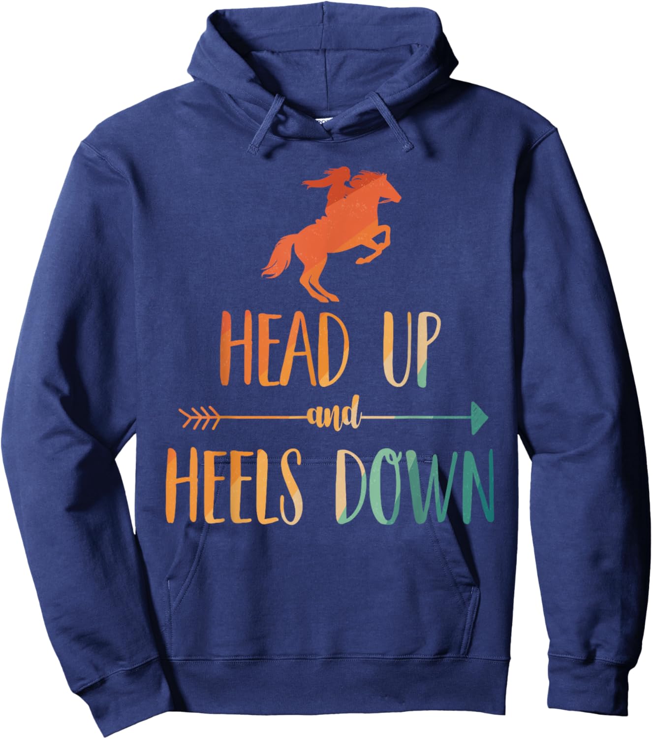 Horse Riding Art Girls Horseback Lover Equestrian Hoodie - Hoodie | Navy