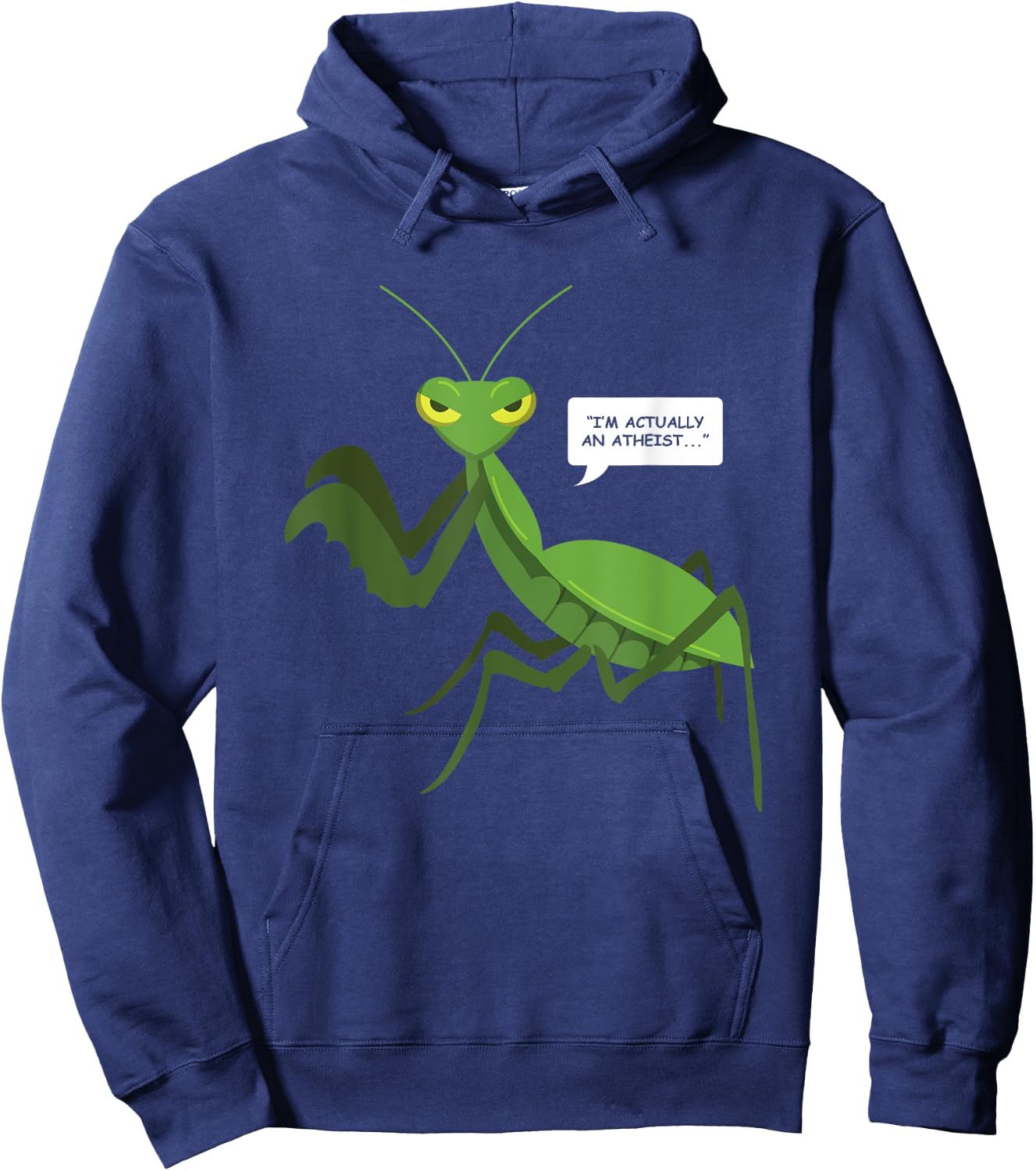 Funny Atheist Shirt Praying Mantis Bug Religion Shirt Gifts Hoodie - Hoodie | Navy