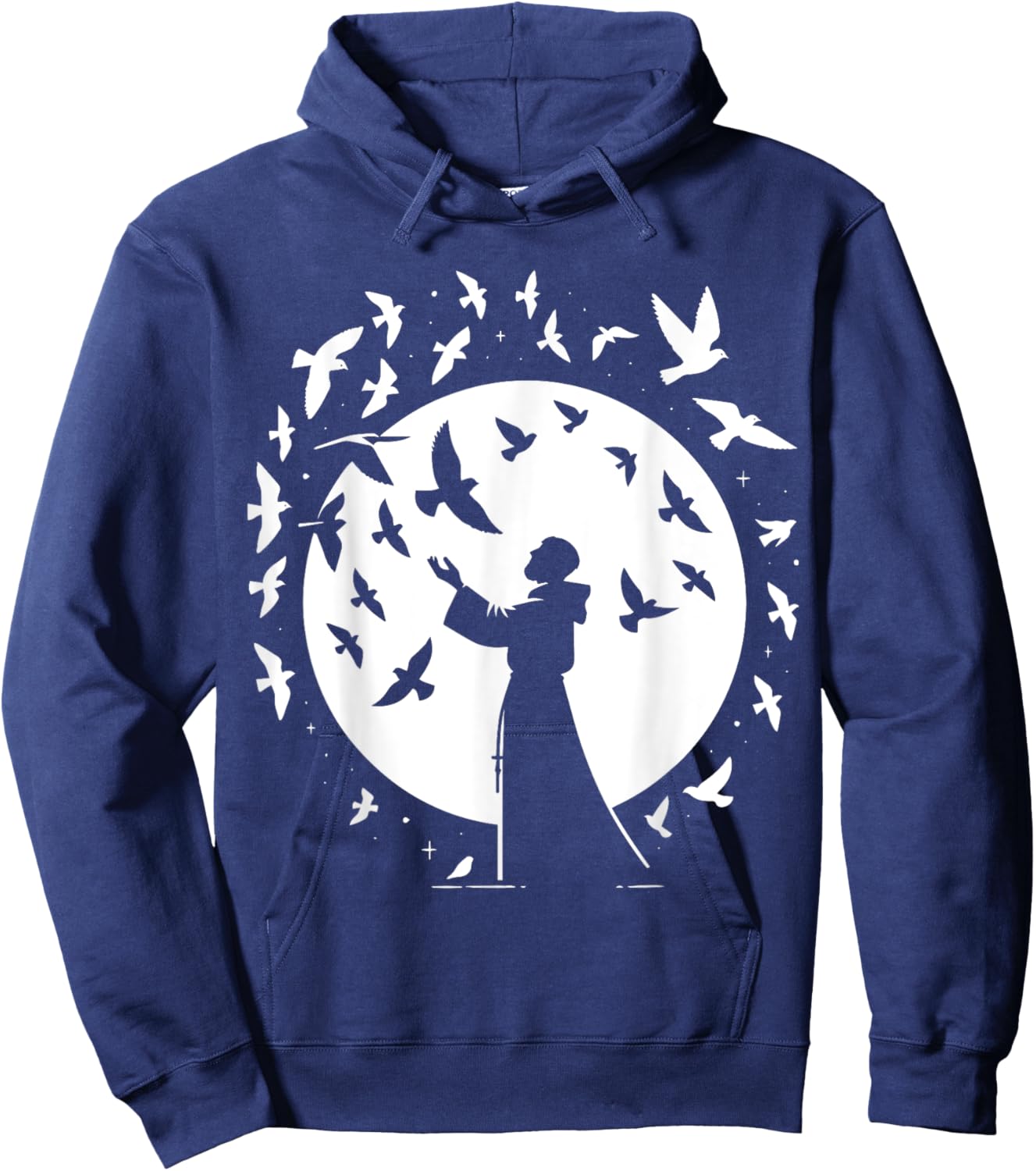 St Francis of Assisi Patron Saint of Animals Birds Catholic Hoodie - Hoodie | Navy