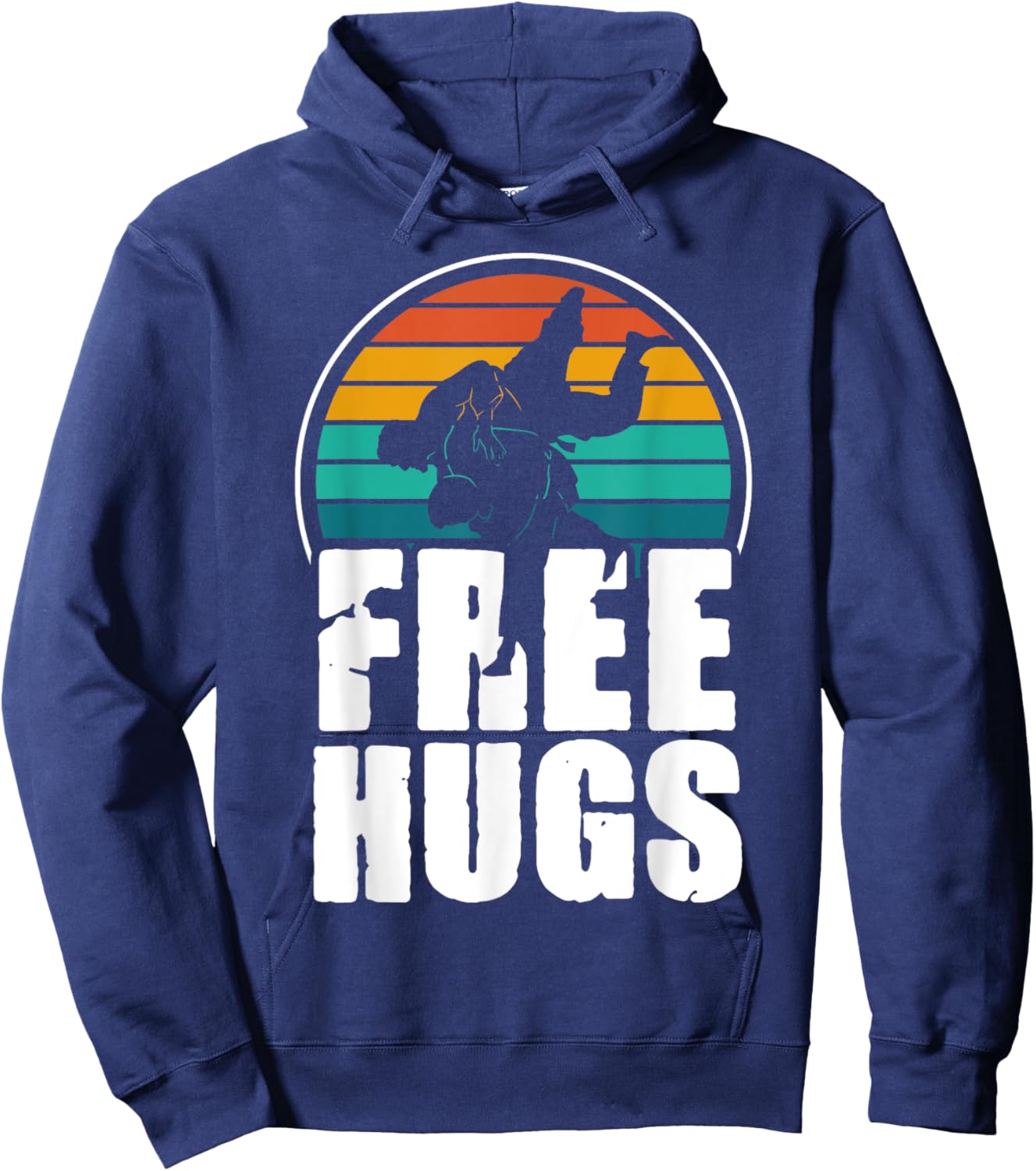 Vintage Retro Free Hugs - Cool Jiu Jitsu BJJ Martial Arts Hoodie - Hoodie | Navy