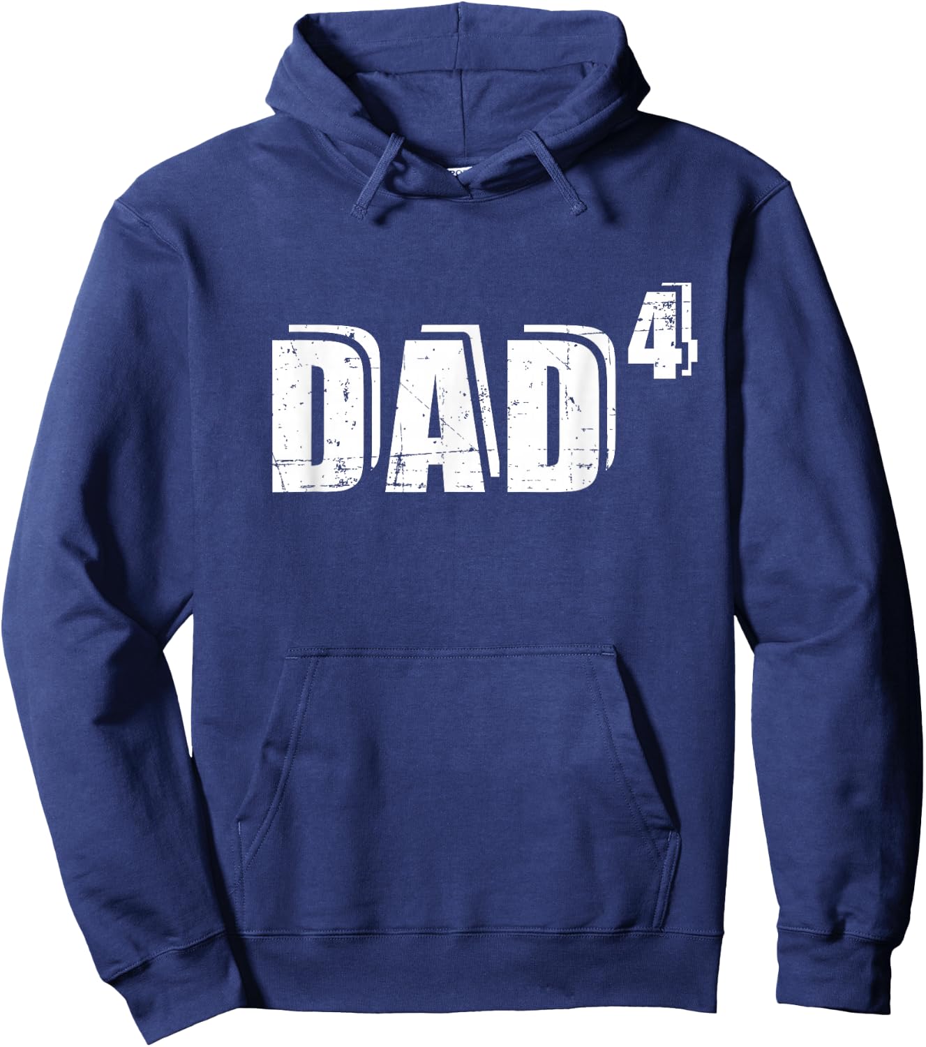 Vierfach Papa Vater hoch 4 Hoodie - Hoodie | Navy