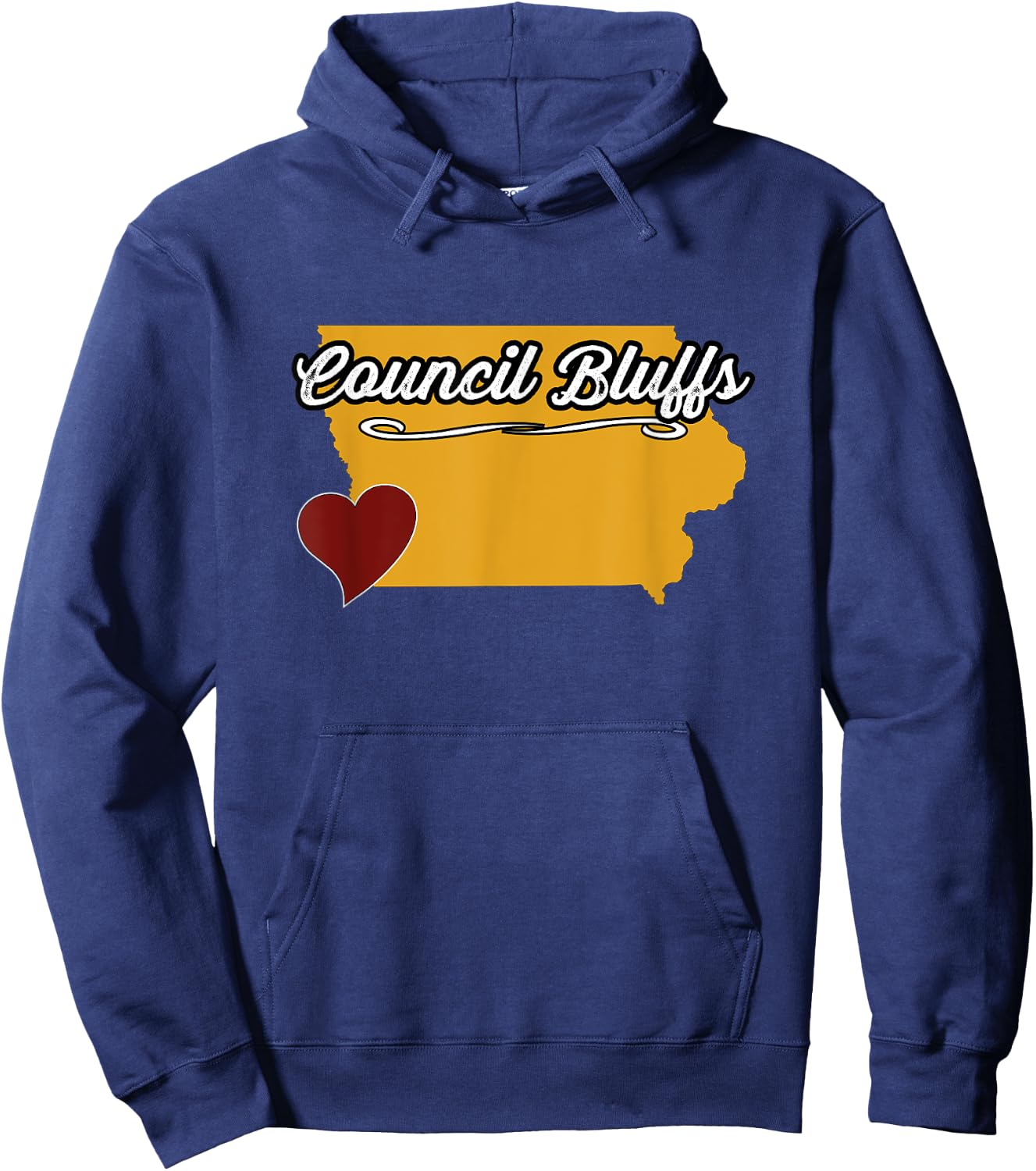 COUNCIL BLUFFS IOWA | IA USA - Cute Souvenir - US City State Hoodie - Hoodie | Navy
