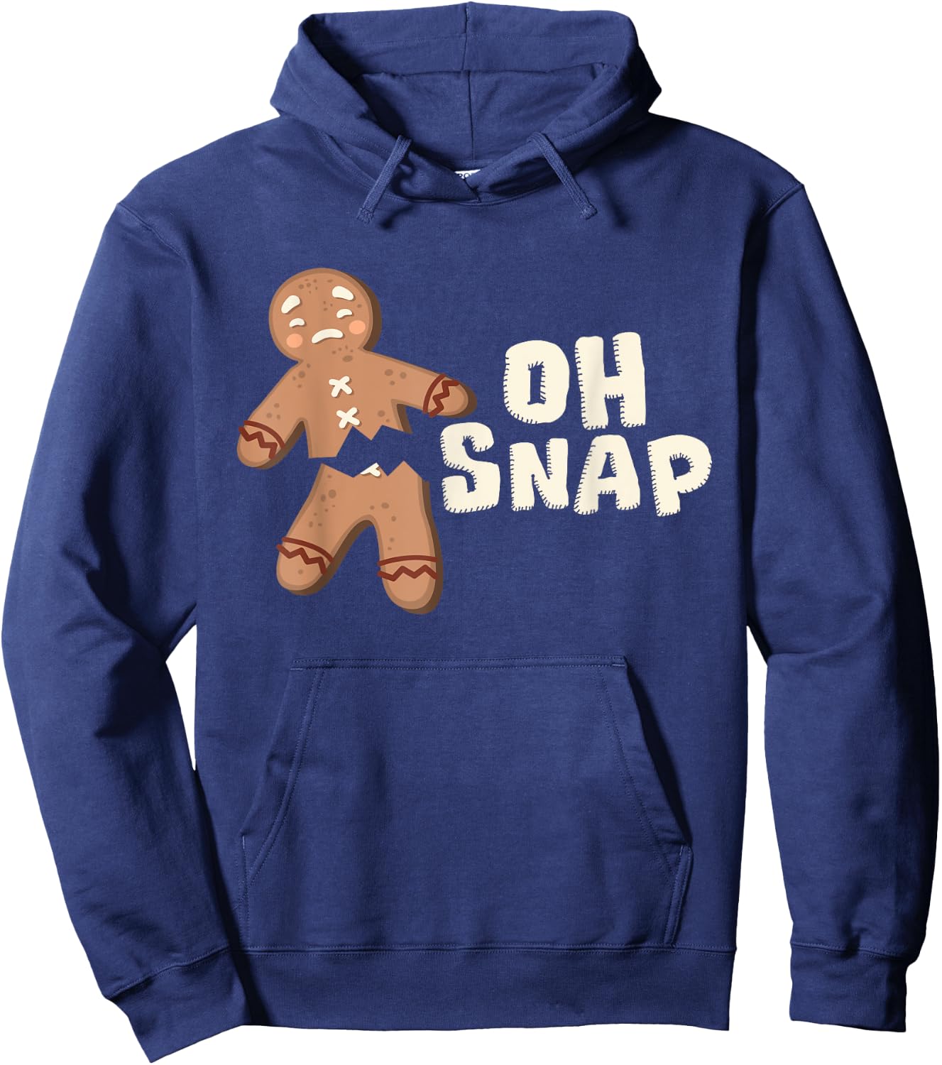 Oh Snap! Funny Broken Gingerbread Man - Christmas Baking Hoodie - Hoodie | Navy
