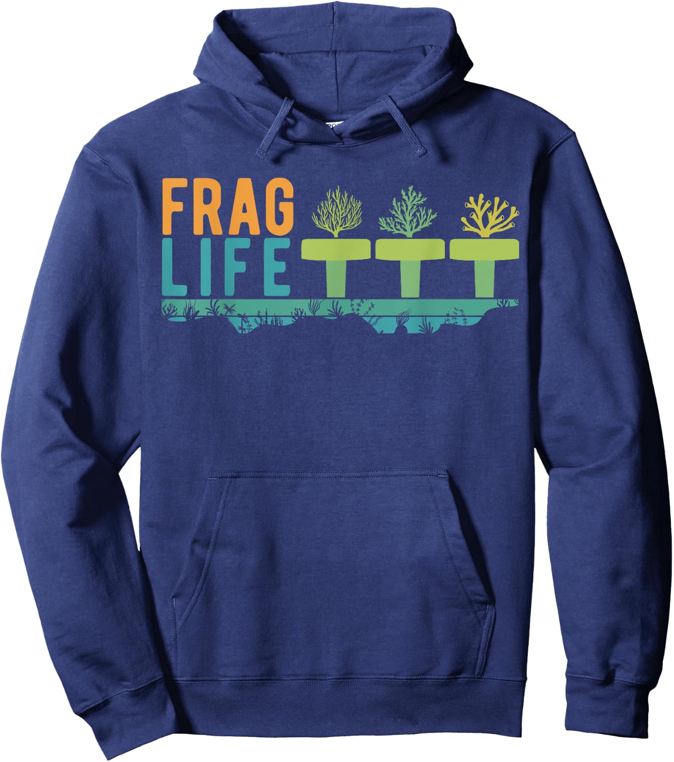 Aquarist Shirt Frag Life Coral Reef Saltwater Funny Aquarium Hoodie - Hoodie | Navy