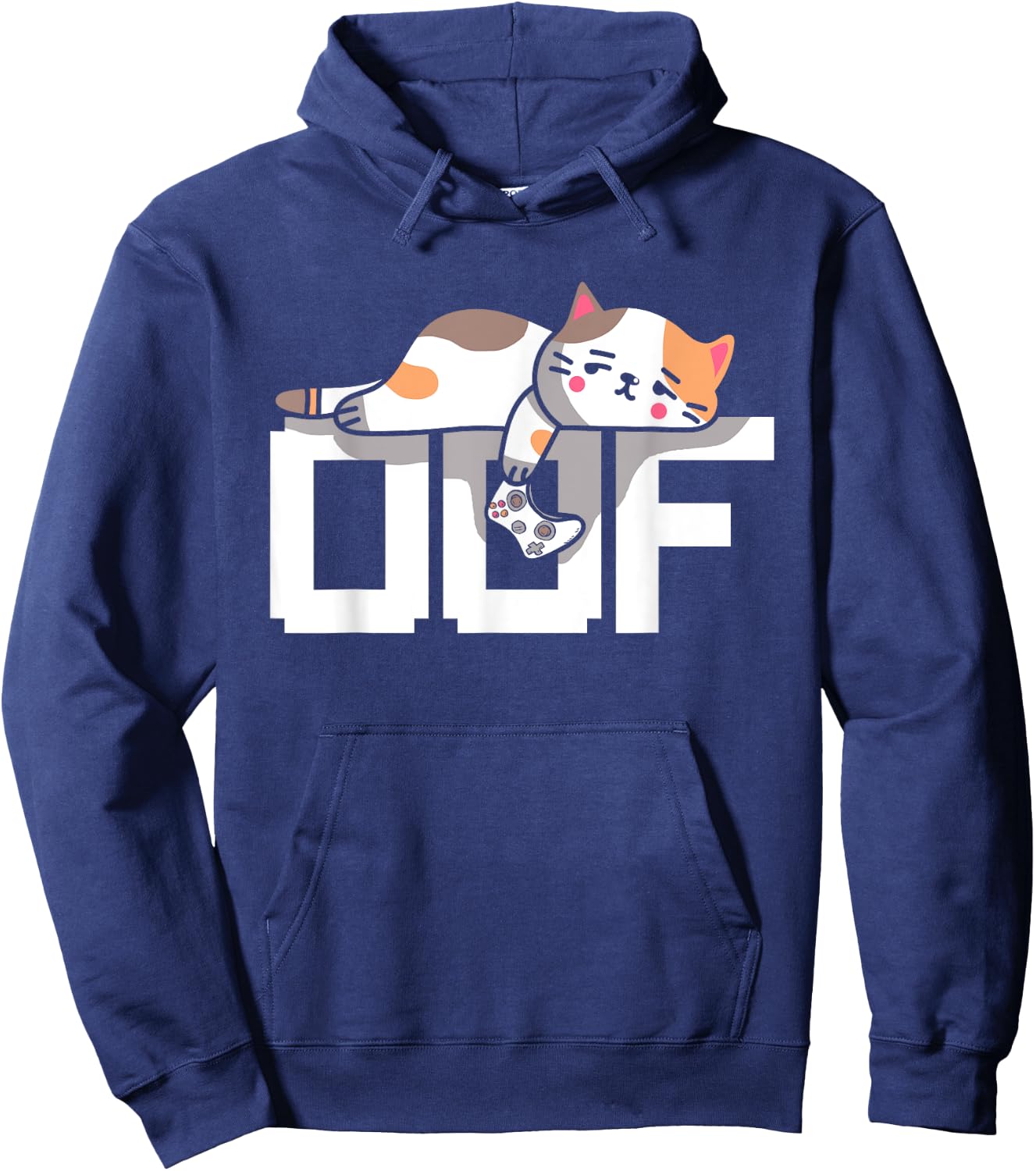 Oof Gamer Meme Noob Internet Culture Gamer Cat Men Women Girls Kids Hoodie - Hoodie | Navy