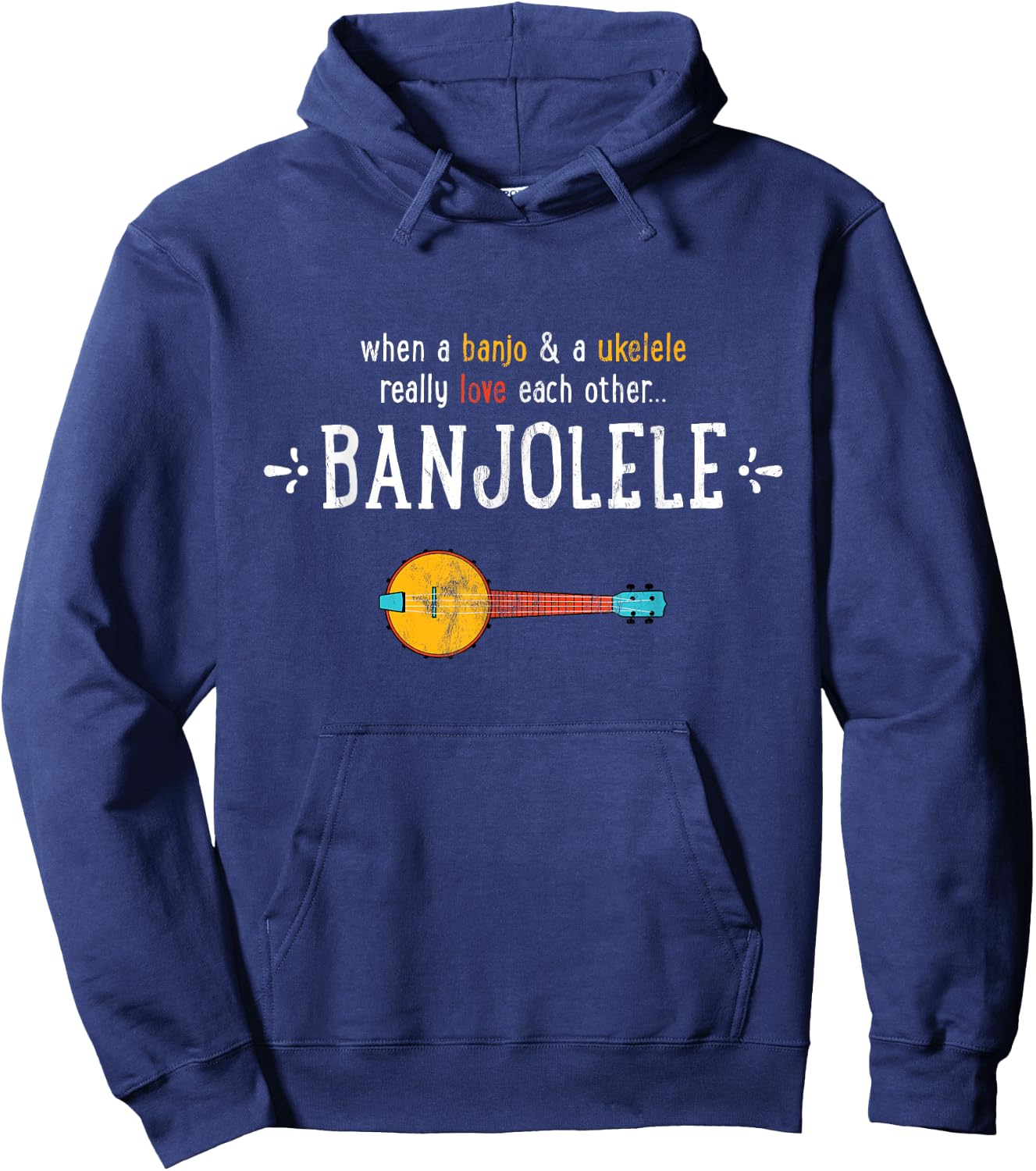 Banjolele Banjo Ukulele Funny Shirt Hoodie - Hoodie | Navy