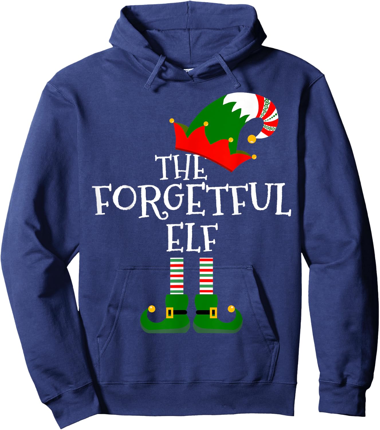 Funny The Forgetful Elf Matching Family Group Gift Christmas Hoodie - Hoodie | Navy