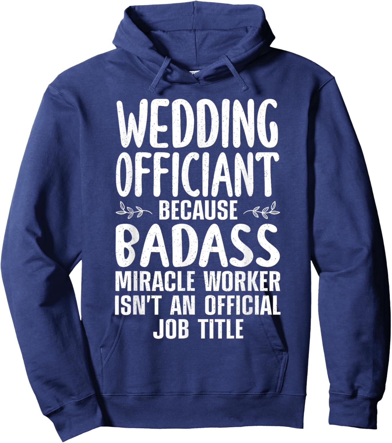 Funny Wedding Officiant Art Dad Ordained Minister Hoodie - Hoodie | Navy