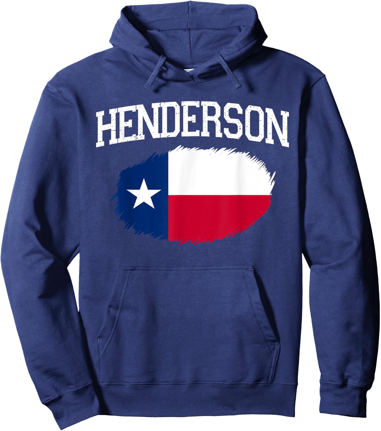 HENDERSON TX TEXAS Flag Vintage USA Sports Men Women Hoodie - Hoodie | Navy