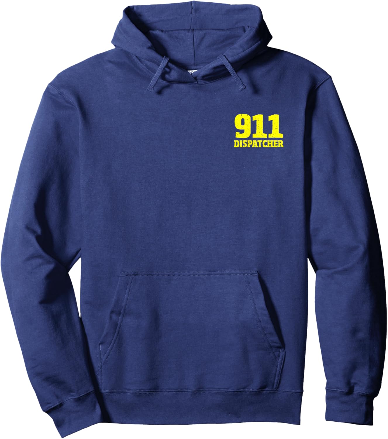 911 Dispatch Operator Thin Gold Line Support 911 Dispatcher Hoodie - Hoodie | Navy