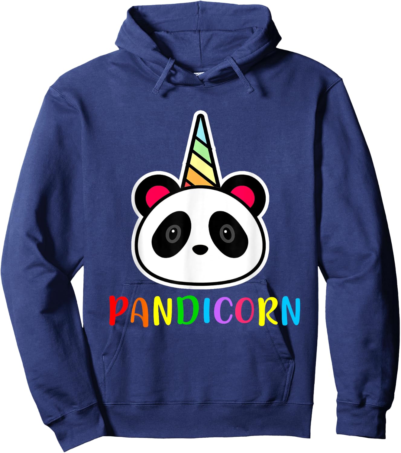 Cute Panda Unicorn Pandicorn Birthday Panda Hoodie - Hoodie | Navy
