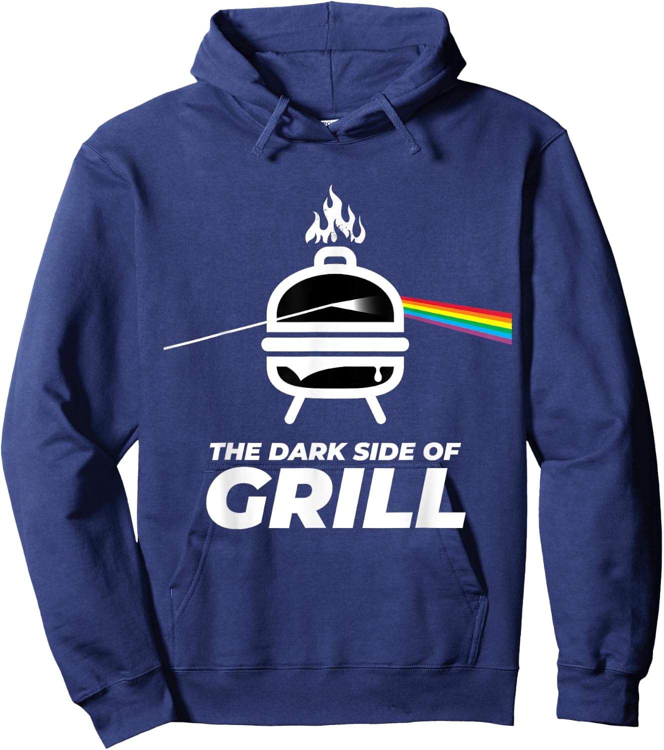 Men's Women's Kids the Dark Side of Grill BBQ Graphic Design Hoodie - Hoodie | Navy