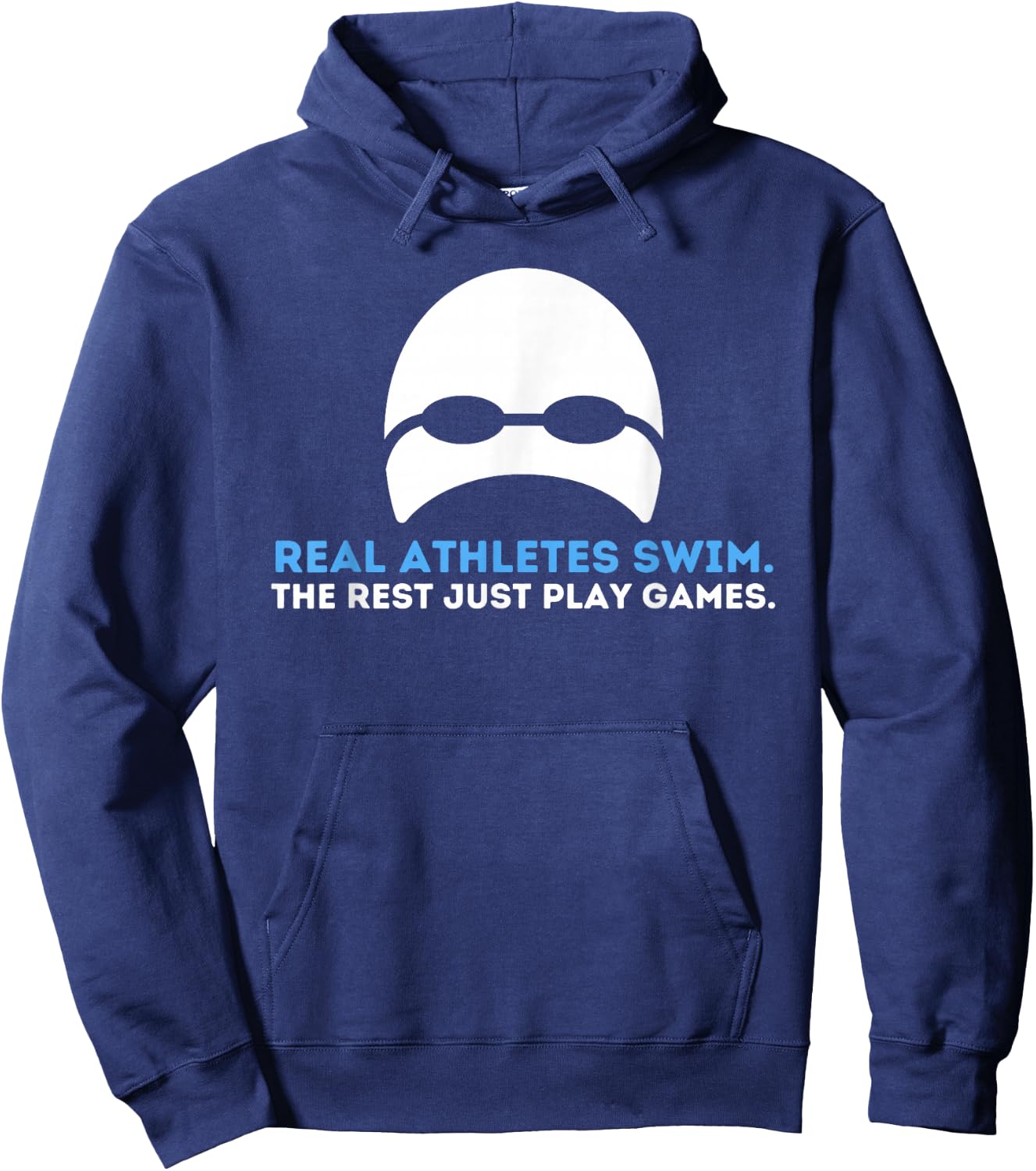 Real Athletes Swim - Swimming Swimmer Water Sports Hoodie - Hoodie | Navy