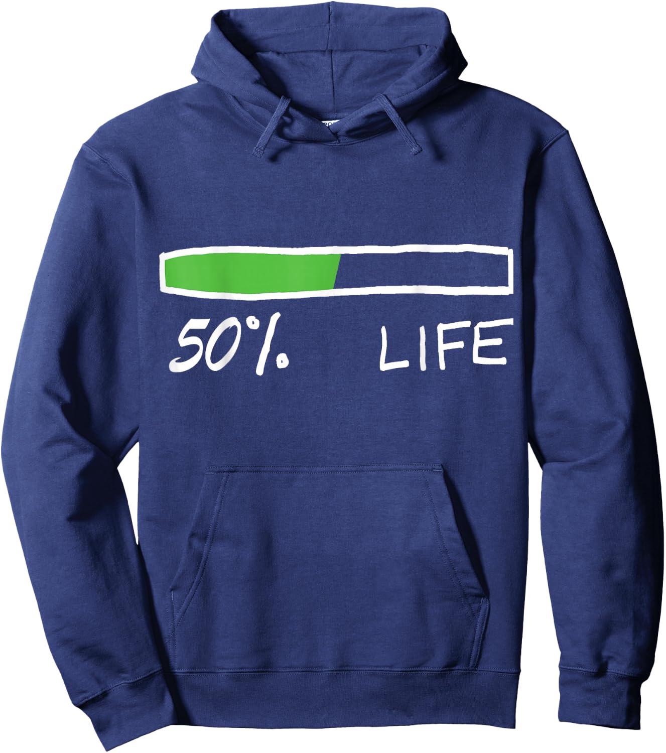 Nas Daily 50% Life Hoodie - Hoodie | Navy