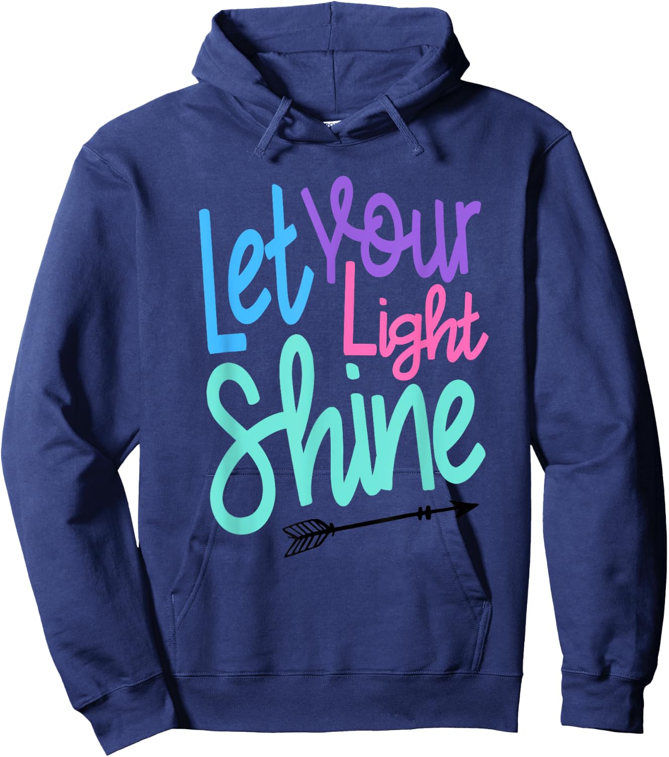 Cute Christian Bible Verse Matthew 5:16 Let Your Light Shine Hoodie - Hoodie | Navy
