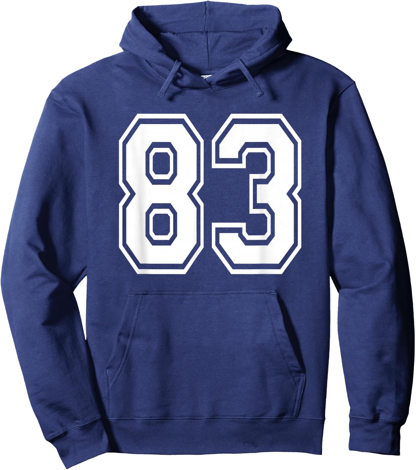 Number 83 83rd Birthday Gift Player Team Numbered Jersey Hoodie - Hoodie | Navy