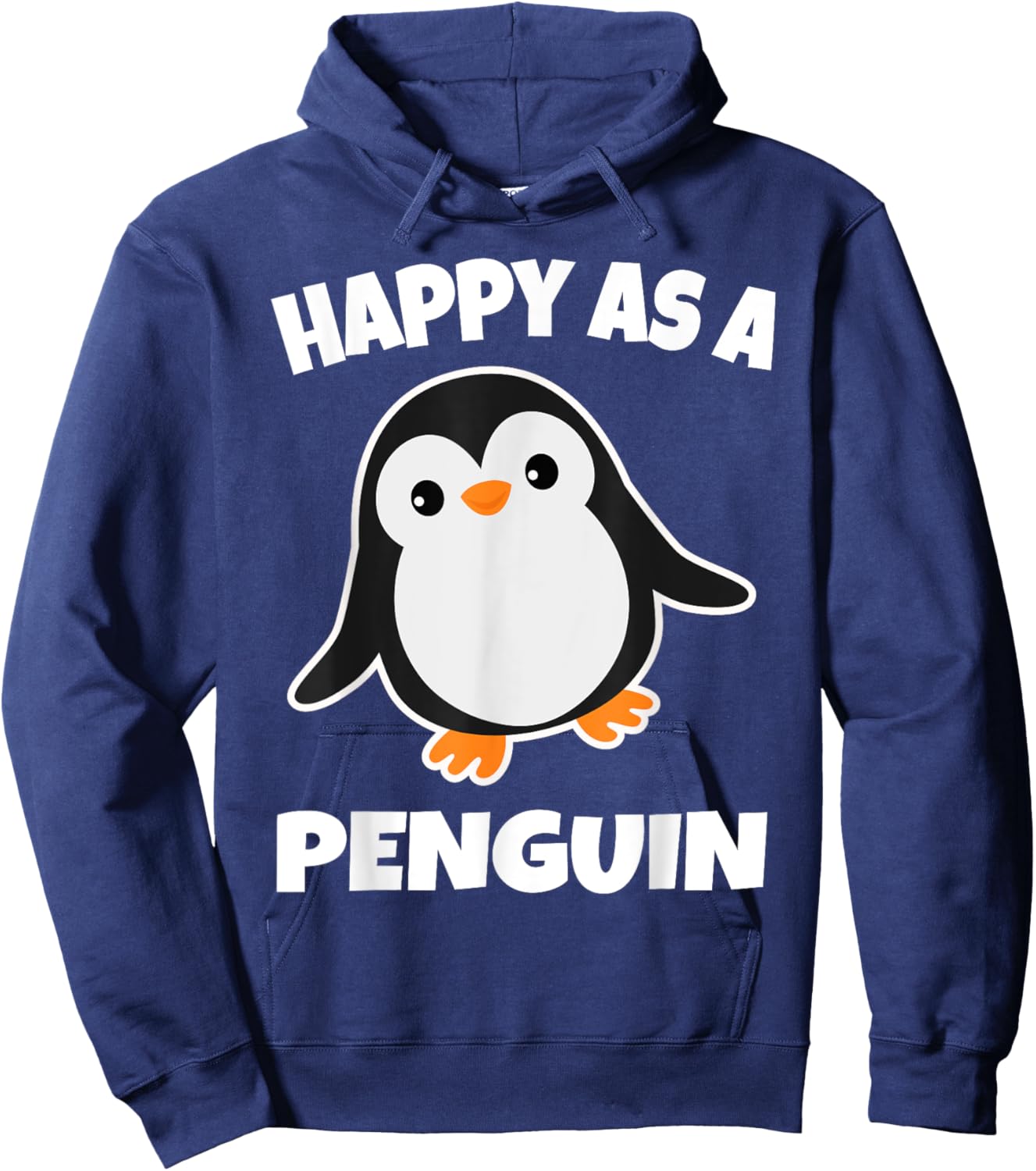 Kids Penguin Shirt | Happy As a Penguin Hoodie - Hoodie | Navy