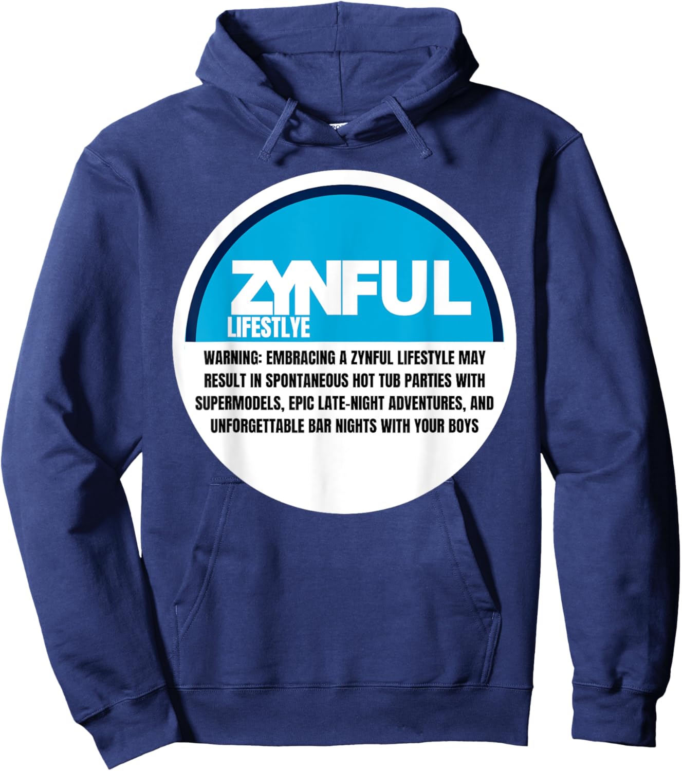 Funny Lip Pillow Flavored Nicotine Pouch Sinful Lifestyle Hoodie - Hoodie | Navy