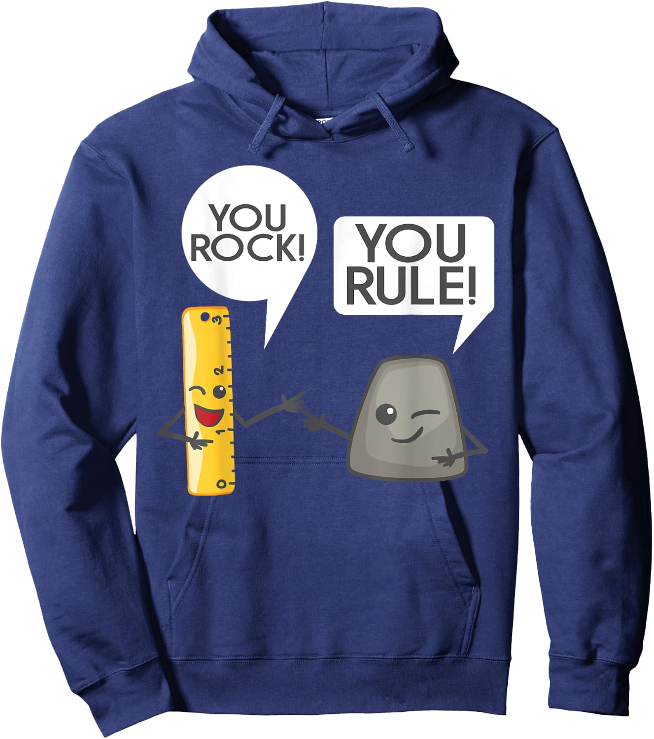 You Rock You Rule - Cute Great Rocker and Ruler Gift Hoodie - Hoodie | Navy