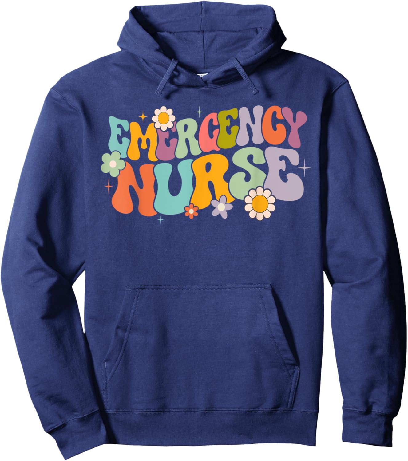 groovy ER Nurse Emergency Nurse School women nursing Room Hoodie - Hoodie | Navy