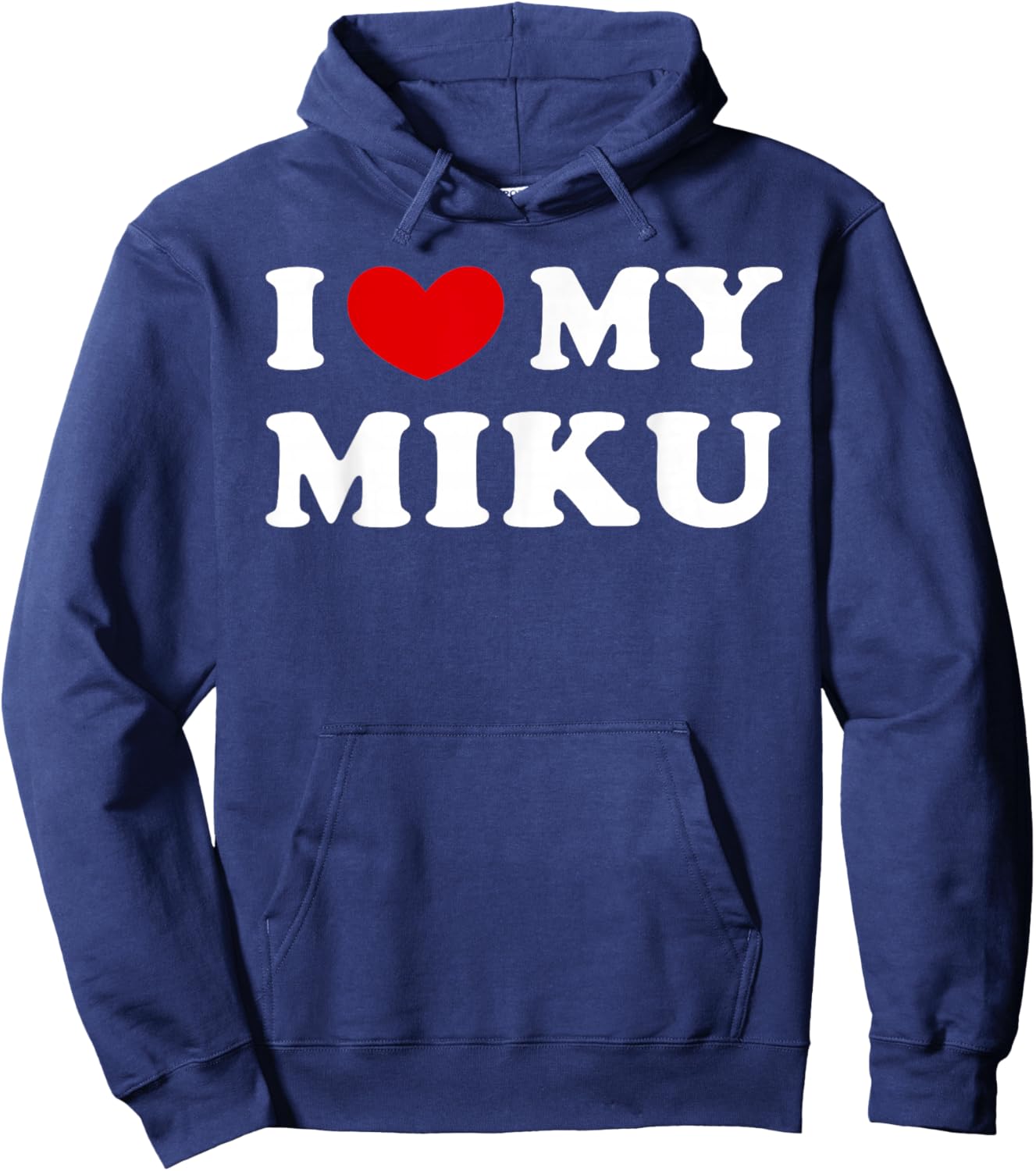 I Love My Miku, I Heart My Miku Hoodie - Hoodie | Navy