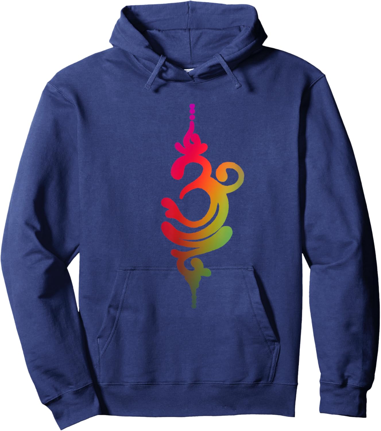 Breathe Symbol Meditation Yoga Chakra Mindfulness Hinduism Hoodie - Hoodie | Navy