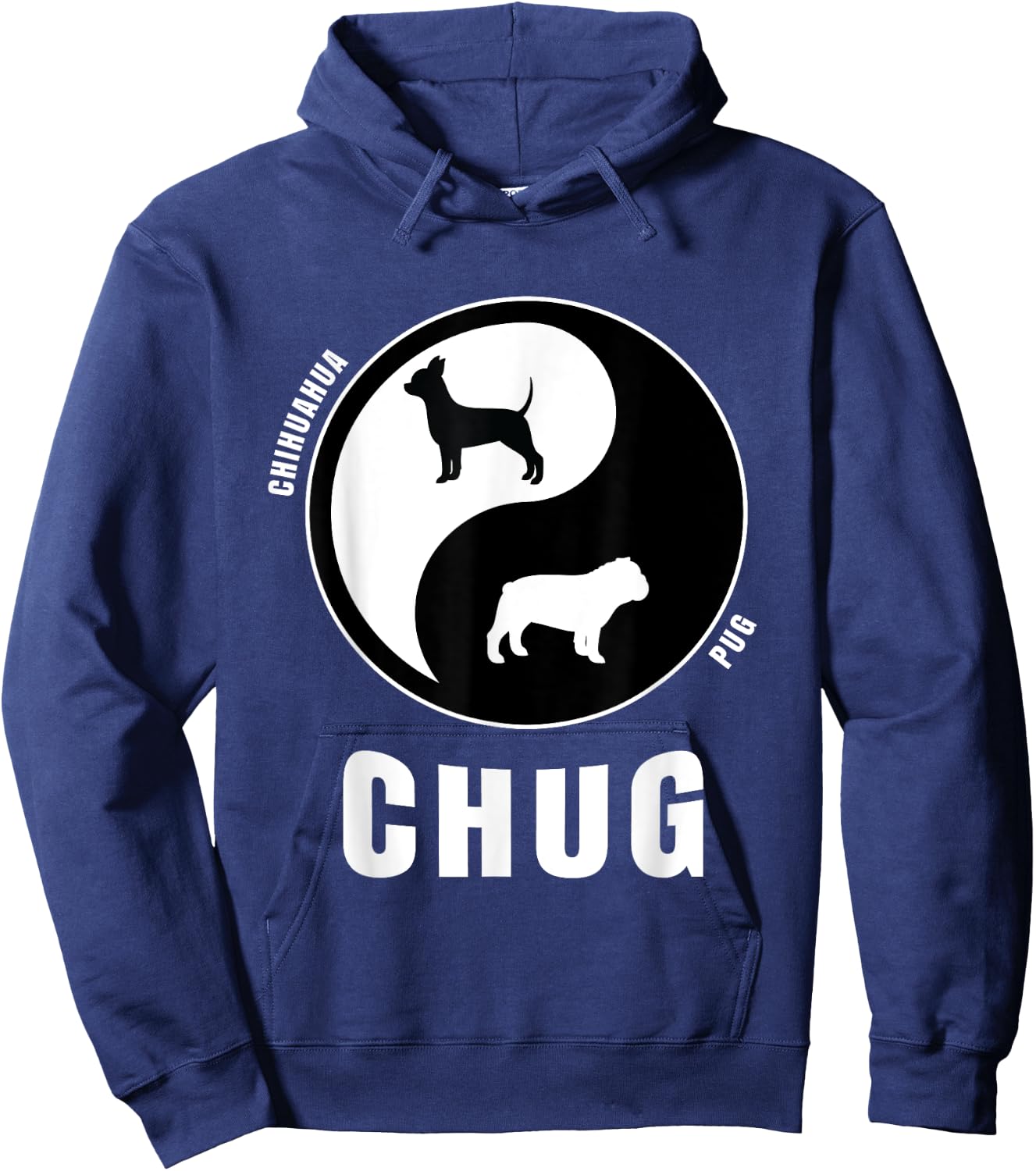 Chug Dog Shirts Adult Black Cotton Small Chug Dog Owners & Breeders Hoodie - Hoodie | Navy
