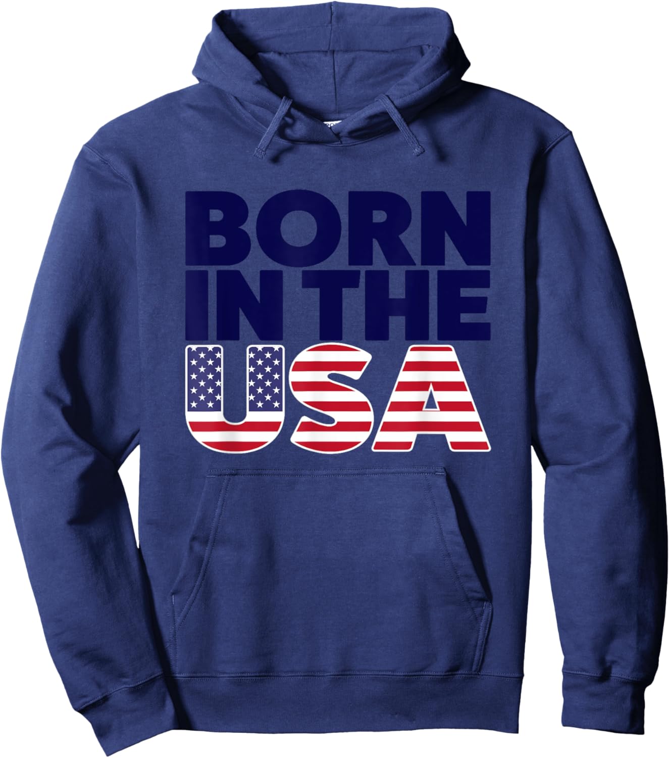 Proud Born In The USA Novelty Graphic & Cool Designs Hoodie - Hoodie | Navy