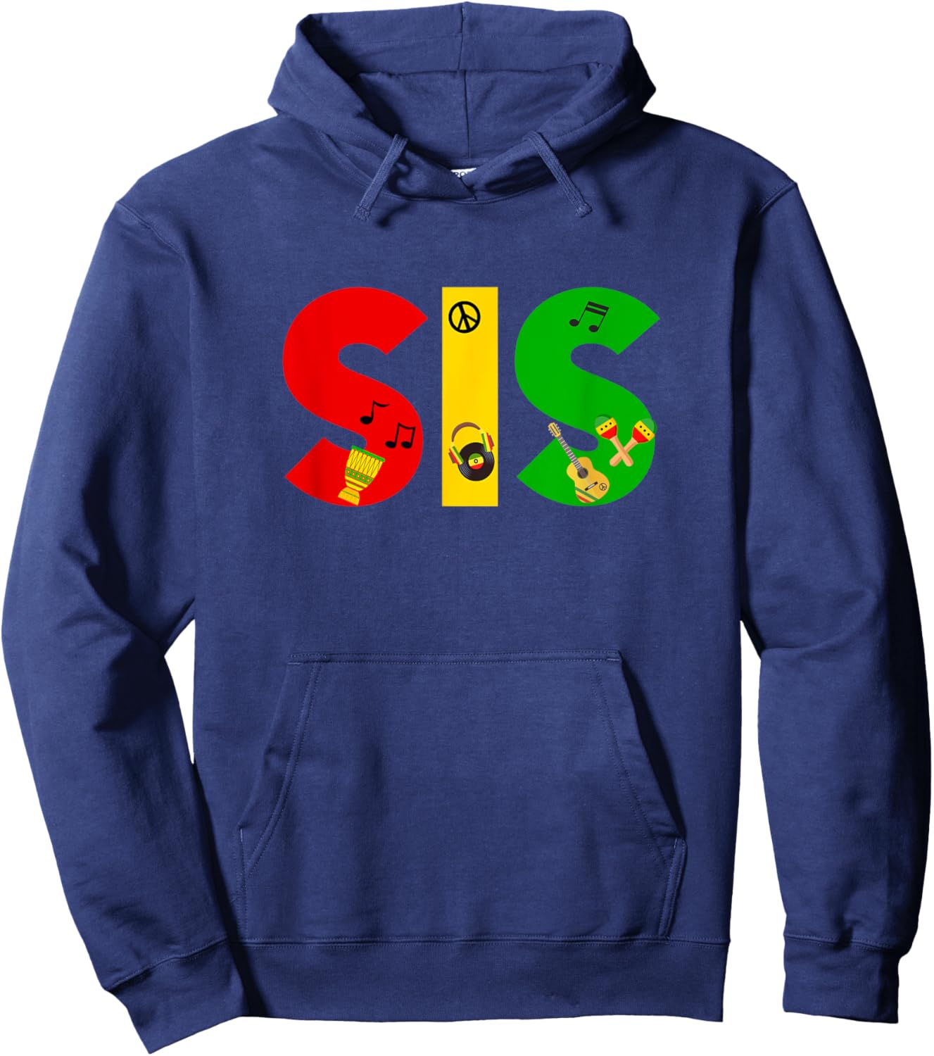 1st Birthday Jamaica King Party Theme Outfit One Year Old Hoodie - Hoodie | Navy