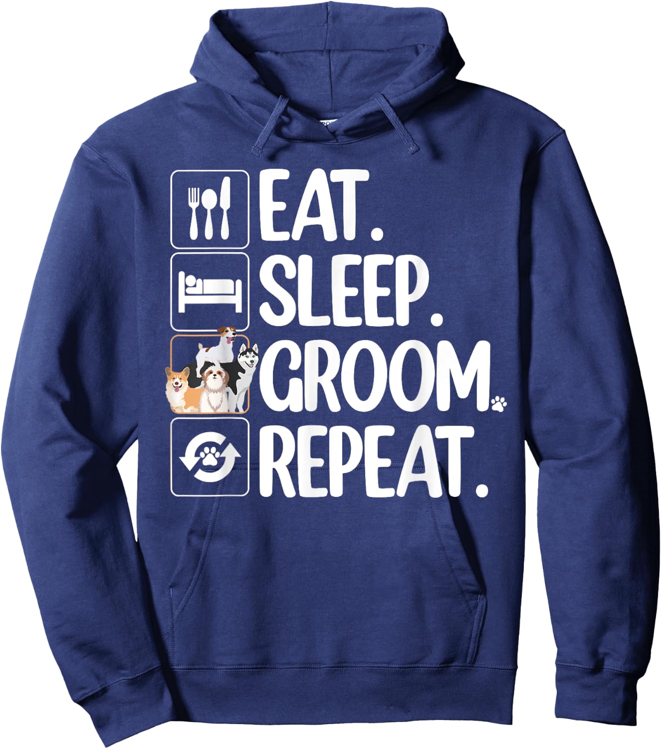 Cool Dog Groomer Women Pet Grooming Puppy Dog Lover Hoodie - Hoodie | Navy